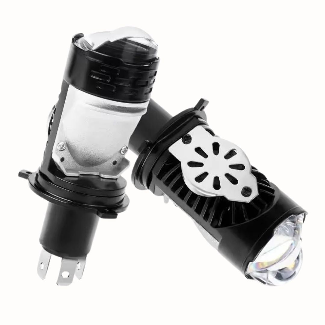 F50 LED H4 Projector Headlight Bulb – 12V Hi/Lo Beam | 6000K White | Plug & Play (2pcs)