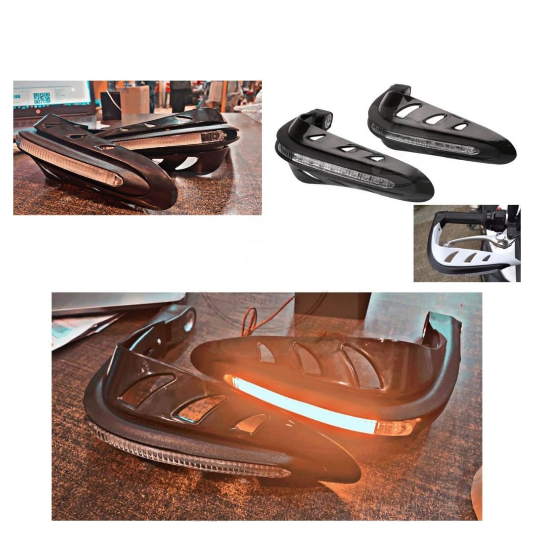 Universal LED Hand Guards for Motorcycles – Fits Yamaha, Honda, Suzuki