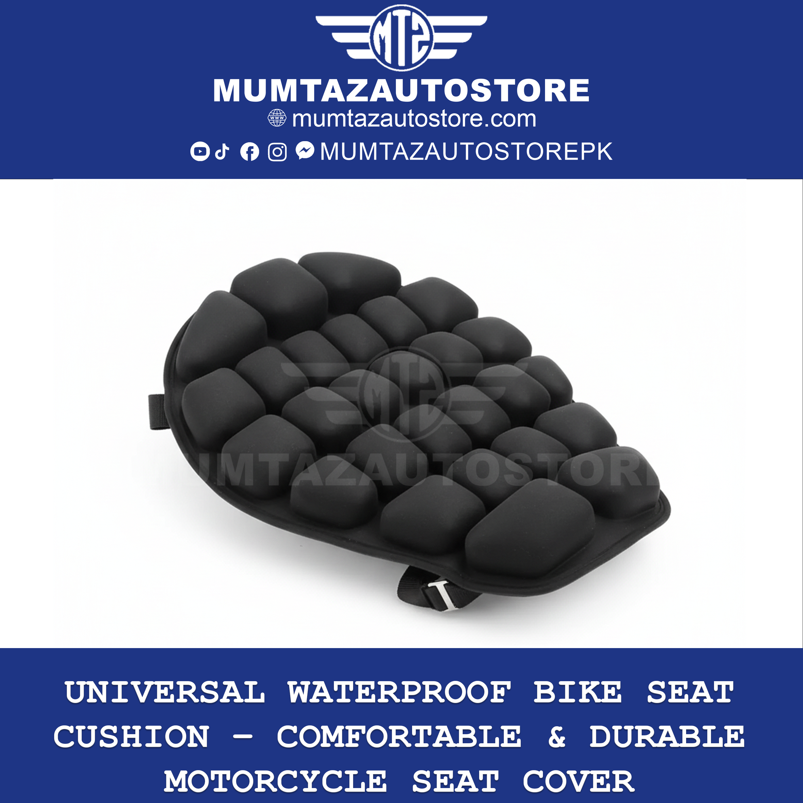 Universal Waterproof Bike Seat Cushion – Comfortable & Durable Motorcycle Seat Cover