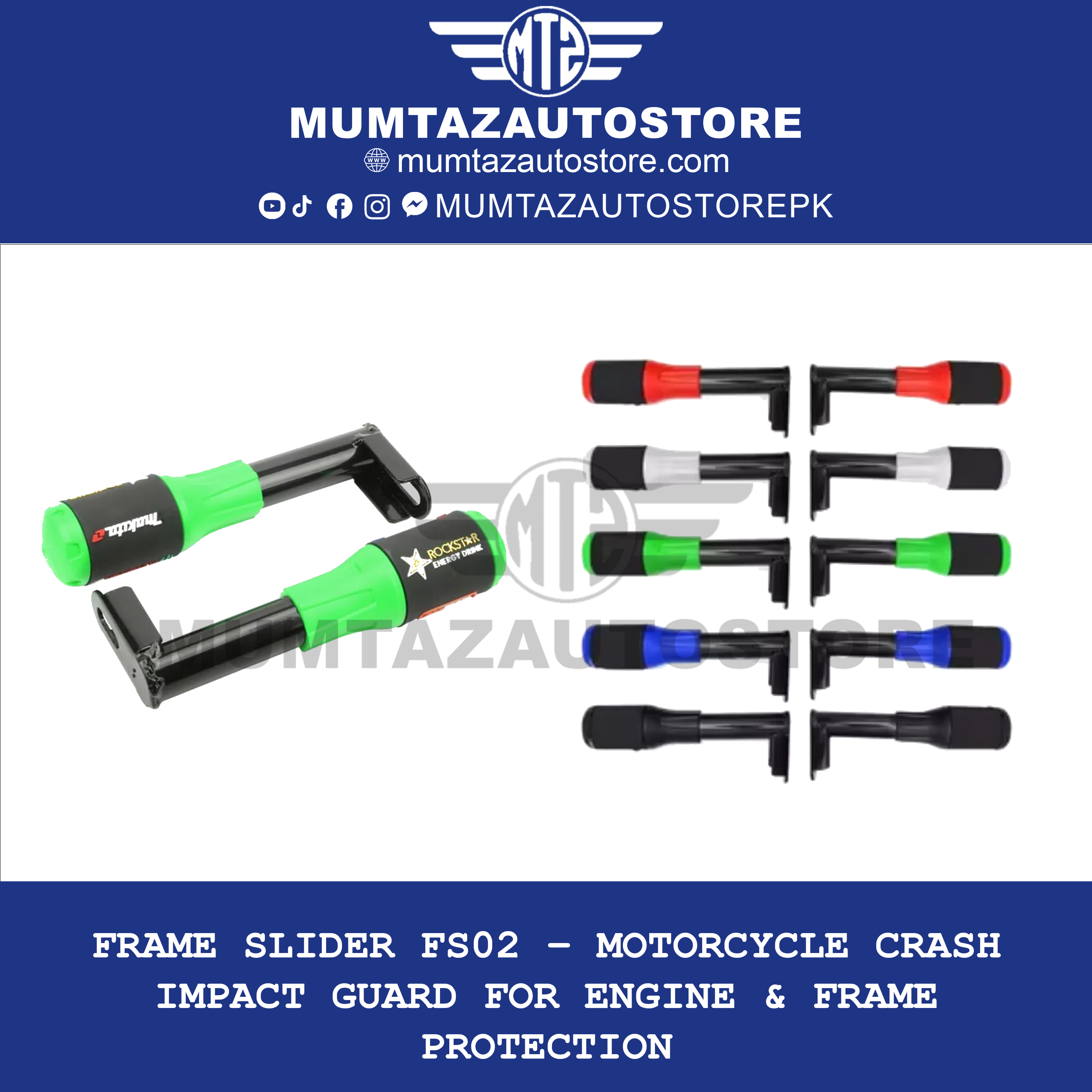 Frame Slider FS02 – Motorcycle Crash Impact Guard for Engine & Frame Protection