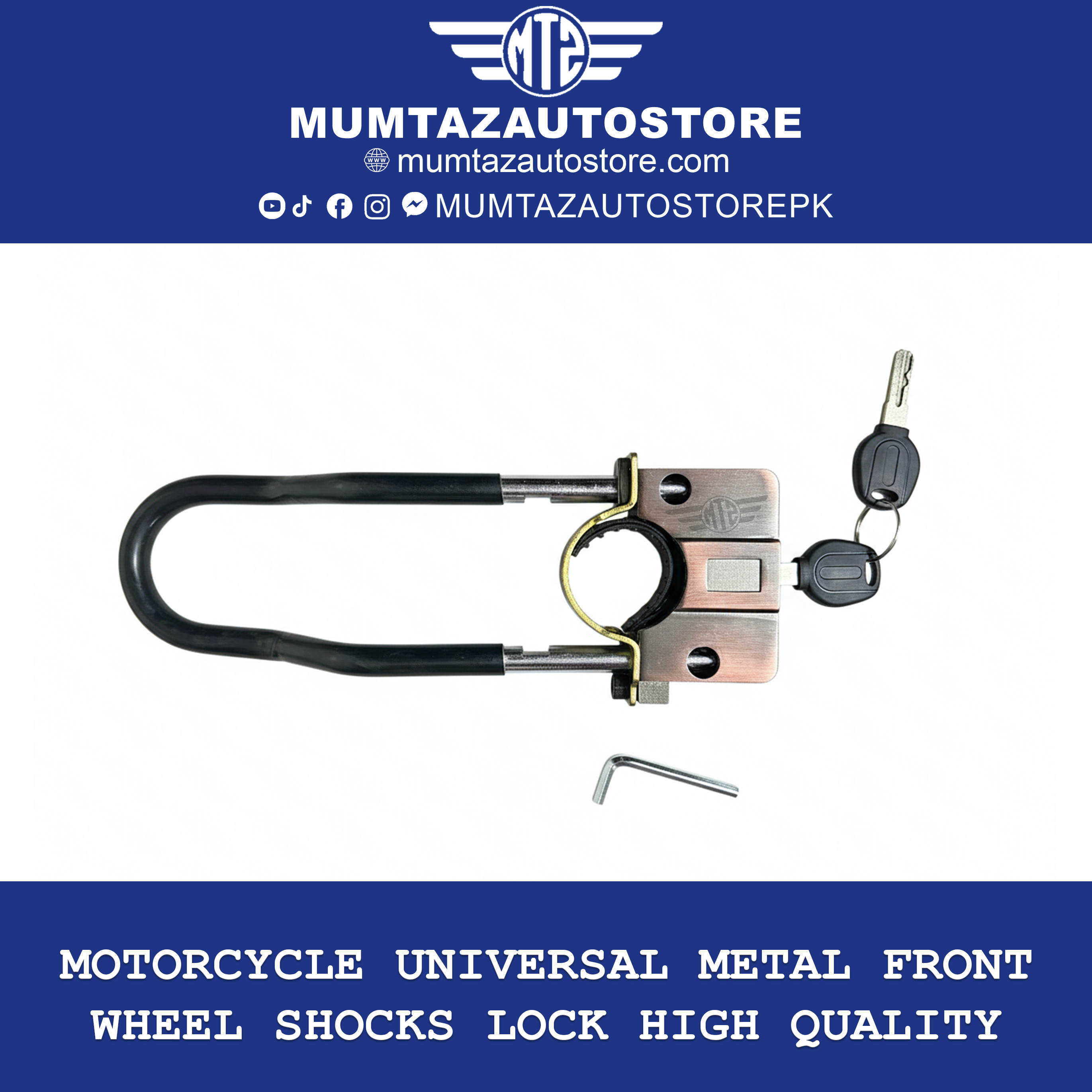 Motorcycle Universal Metal Front Wheel Shocks Lock High Quality