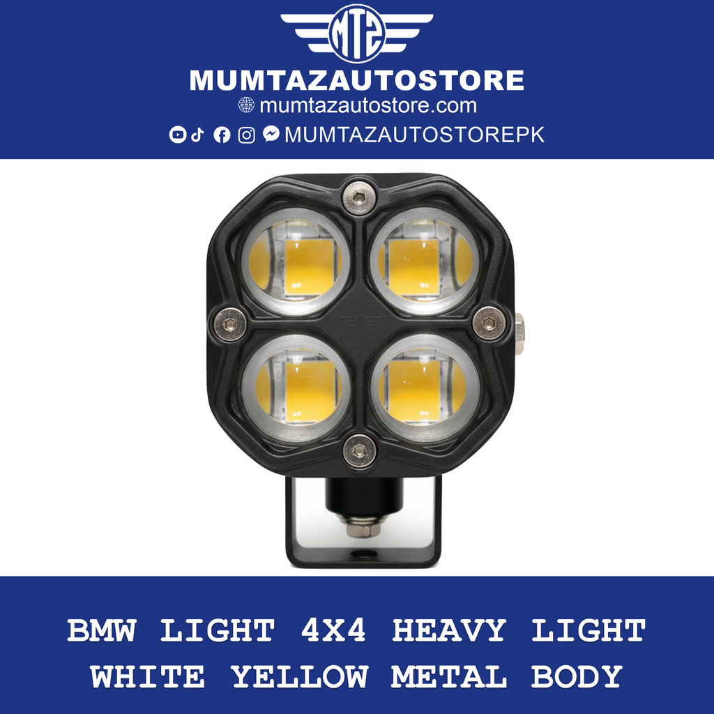 BMW 4x4 External LED Motorcycle Light – Metal Body, Waterproof