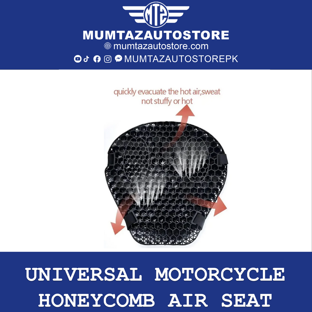 Universal Motorcycle Honeycomb Air Seat Cushion – Pressure Relief & Breathable Design