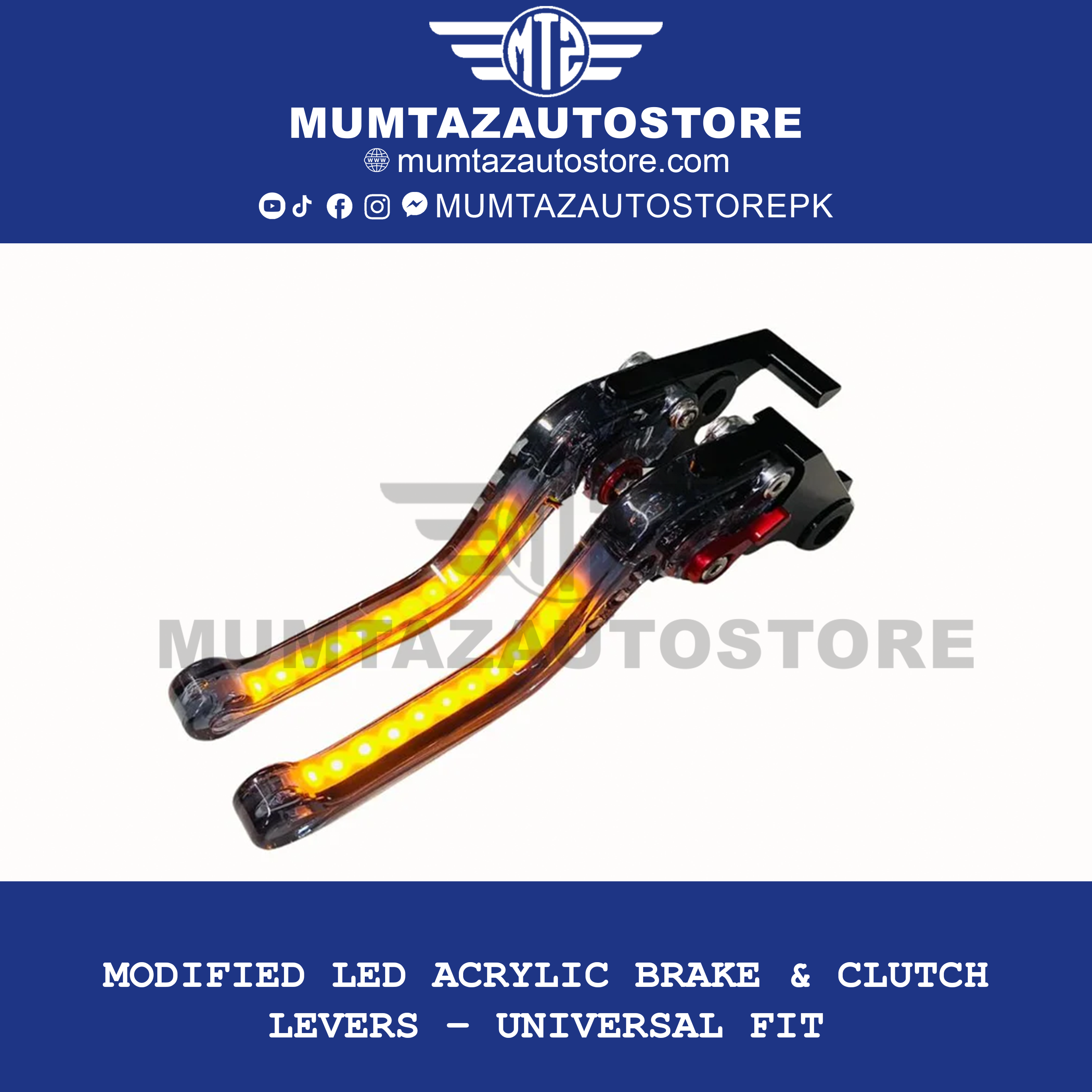 Modified LED Acrylic Brake & Clutch Levers – Universal Fit