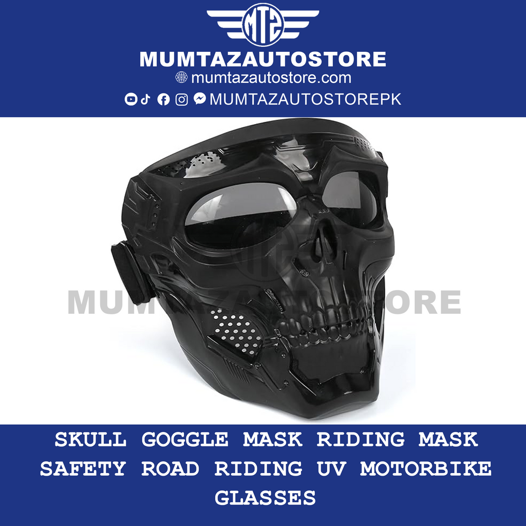 Outamateur Skull Goggle Mask Riding Mask Safety Road Riding UV Motorbike Glasses