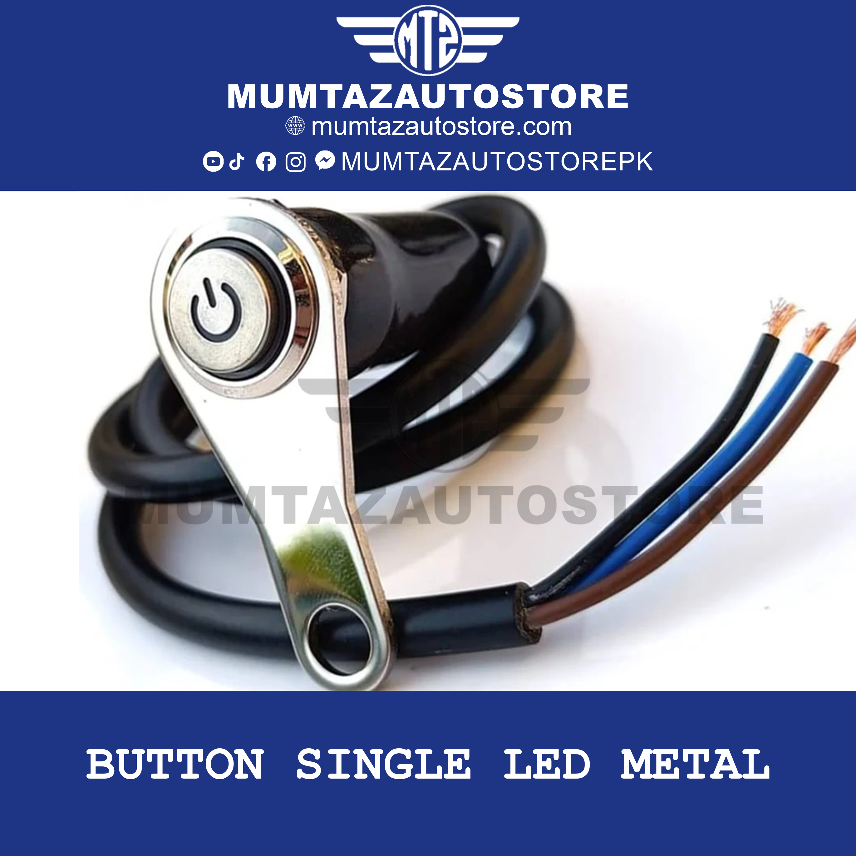 Button single led metal