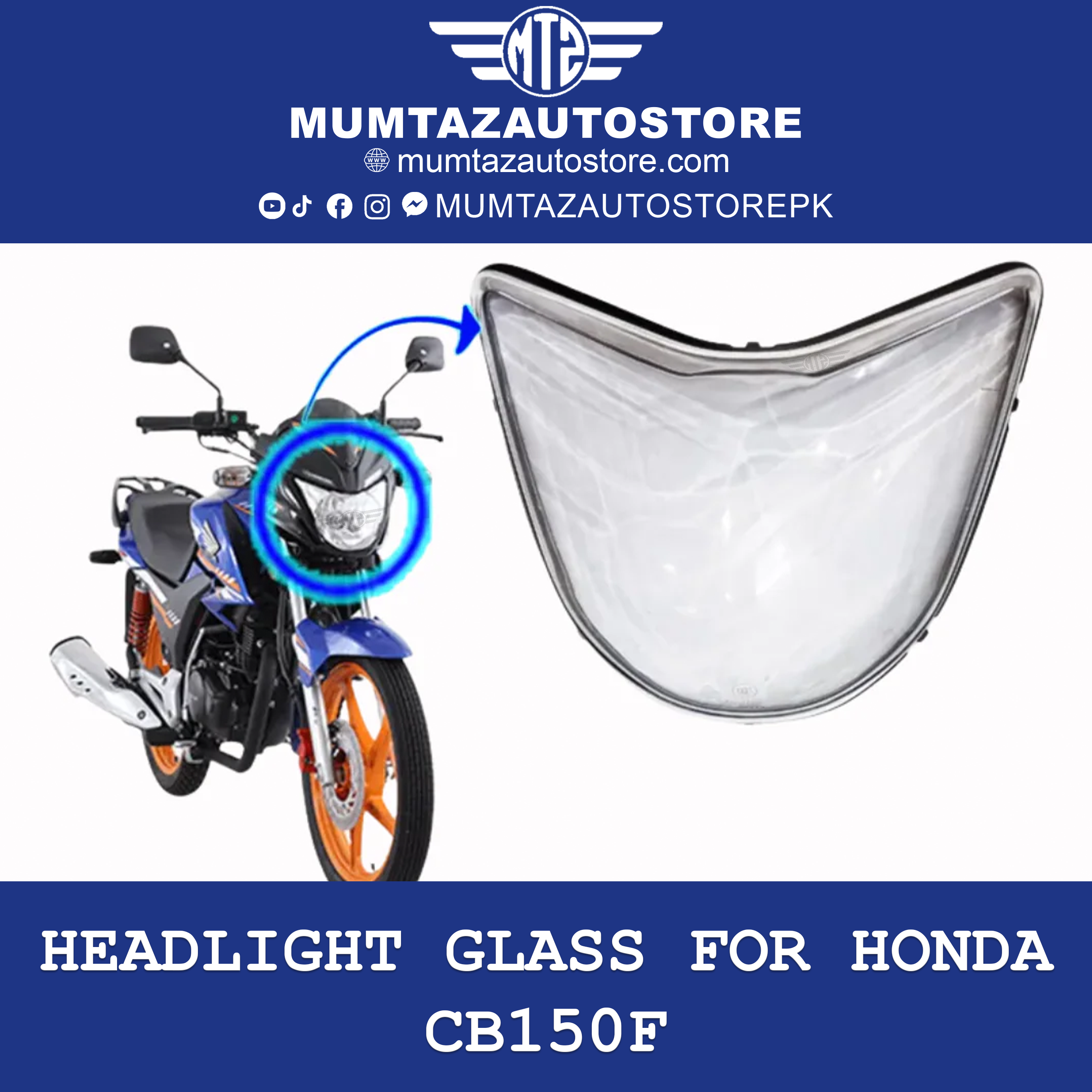 Headlight Glass for Honda CB150F