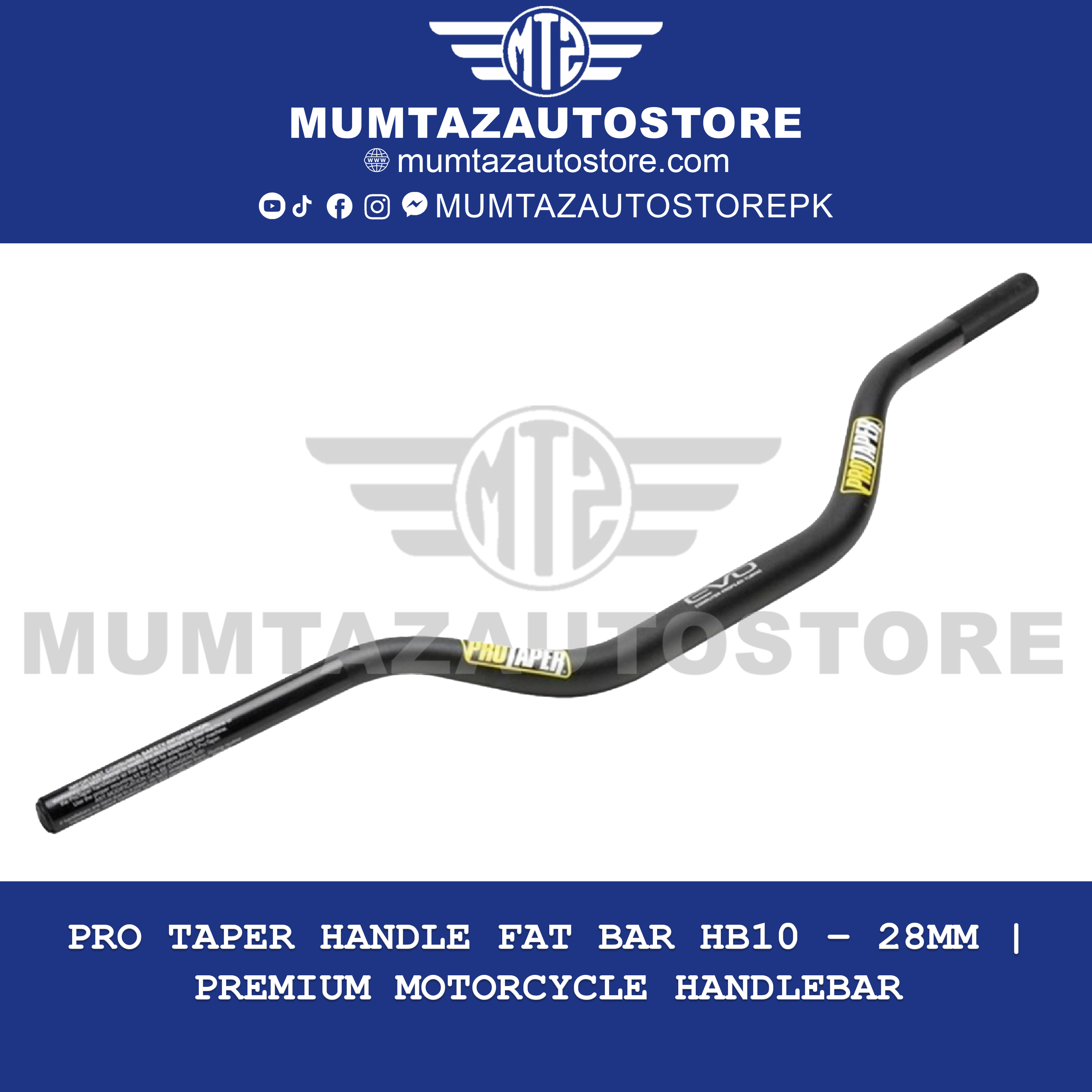 Pro Taper Handle Fat Bar HB10 – 28mm | Premium Motorcycle Handlebar