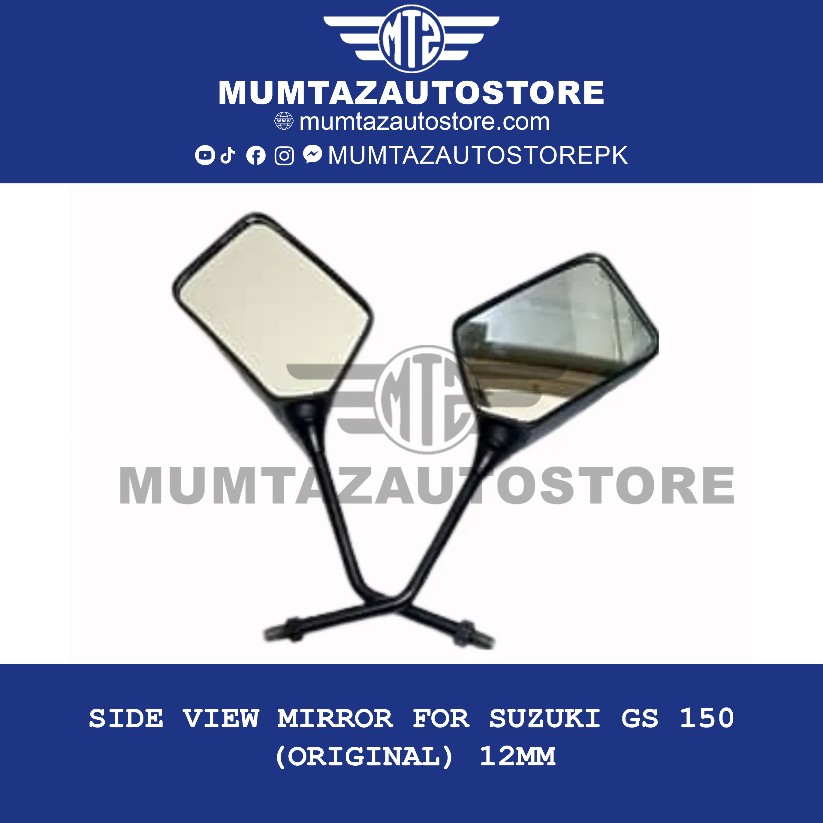 Side View Mirror for Suzuki  GS 150 (Original) 12mm