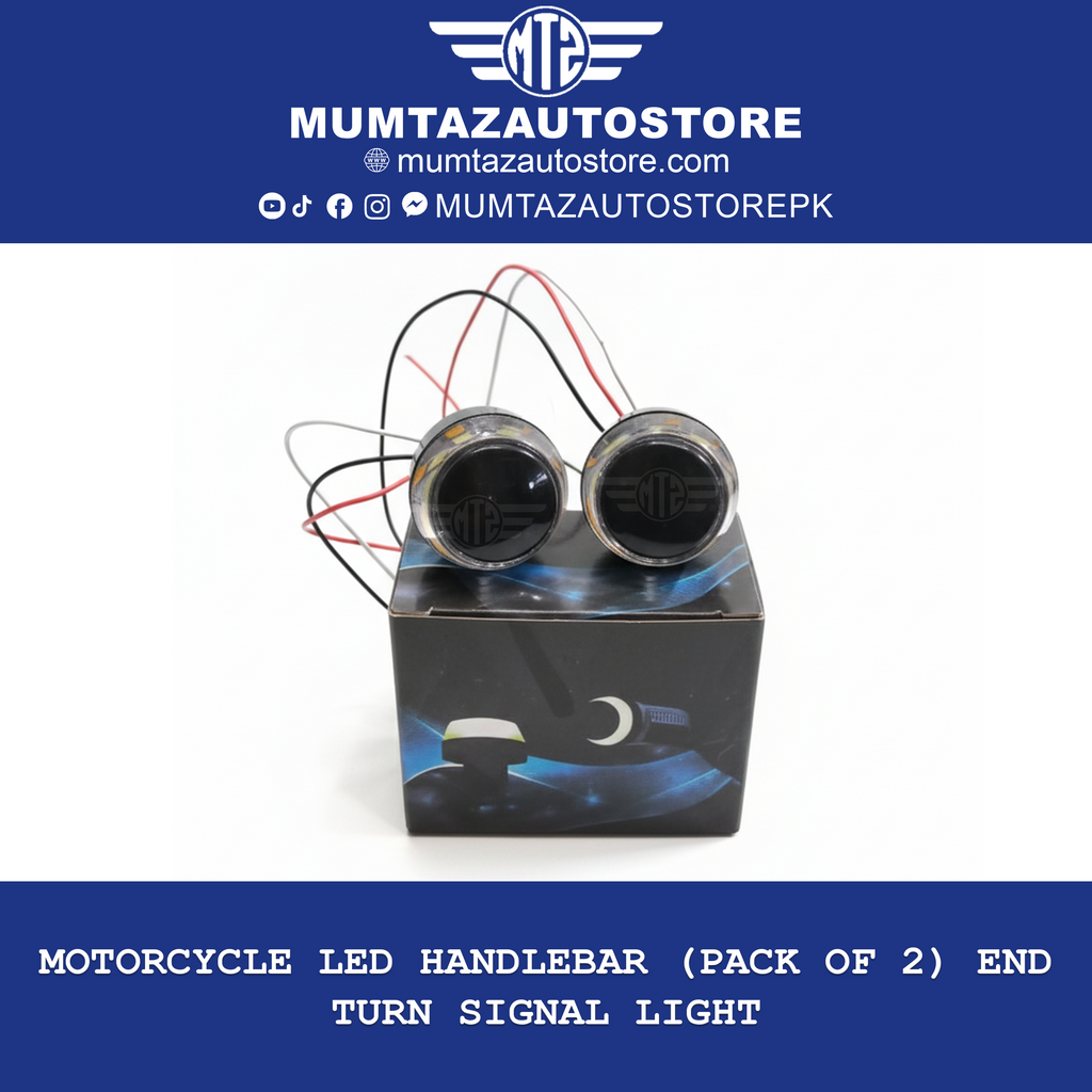 Motorcycle LED Handlebar (Pack of 2) End Turn Signal Light / 2PCS DC 12V LED Bar End Light Handlebar Indicator / Light Blinker Handle Bar Grip / End Light
