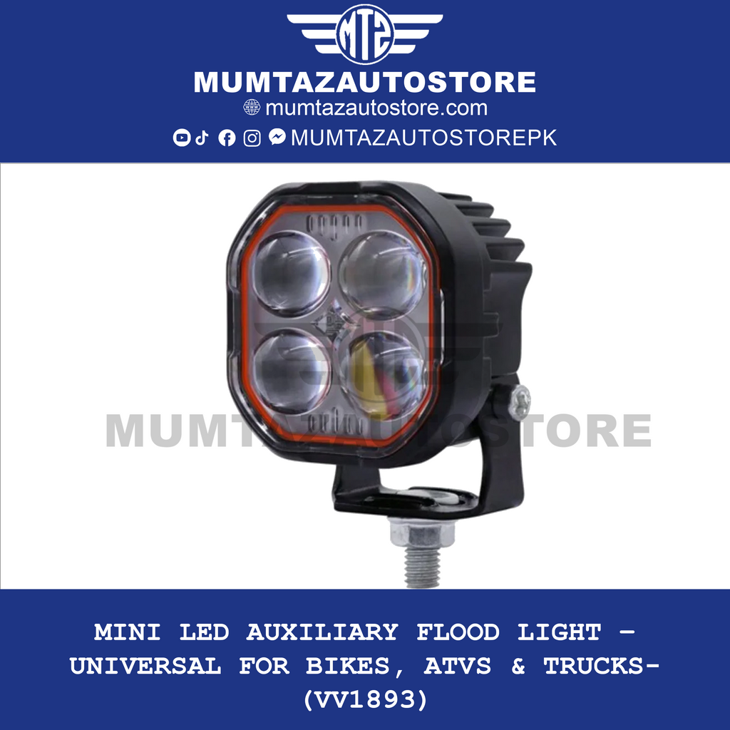 Mini LED Auxiliary Flood Light – Universal for Bikes, ATVs & Trucks- (VV1893)