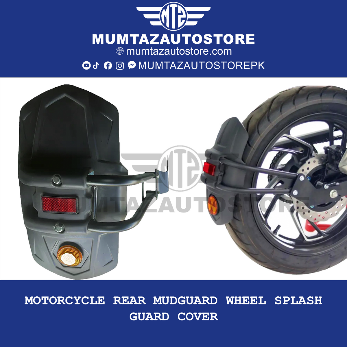 Motorcycle Rear Mudguard Wheel Splash Guard Cover – Mumtaz Auto Store