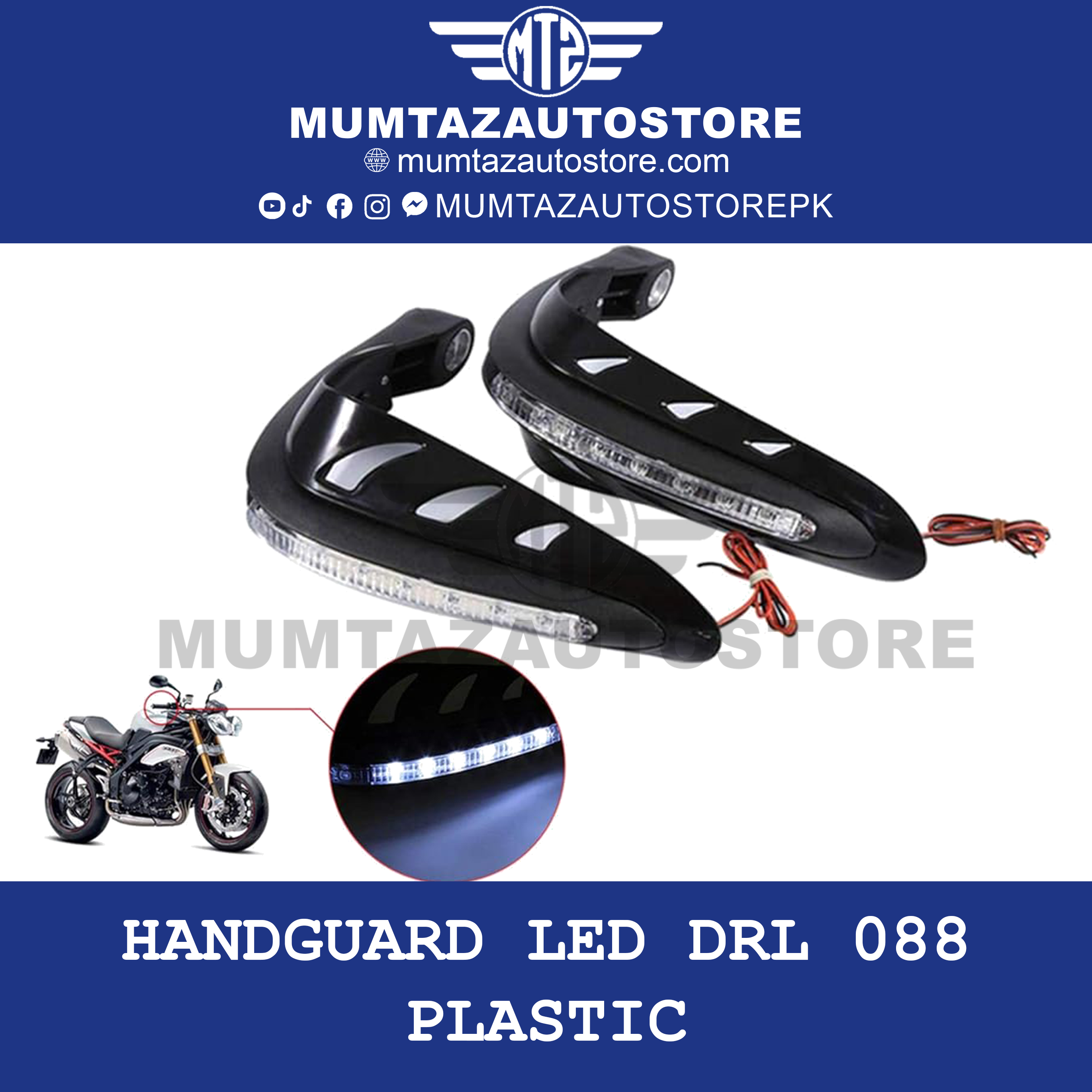 Handguard LED DRL 088 plastic