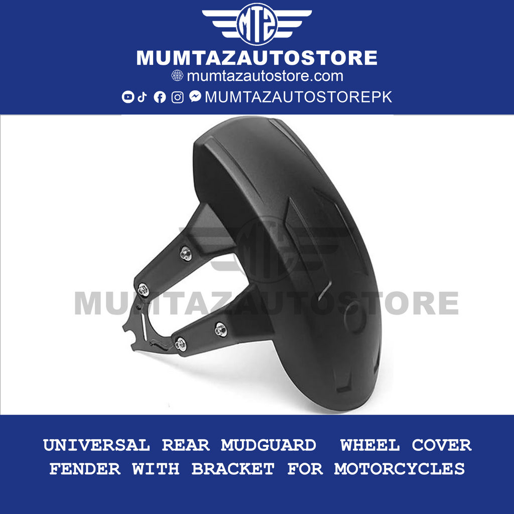 Universal Rear Mudguard / Wheel Cover Fender with Bracket for Motorcycles