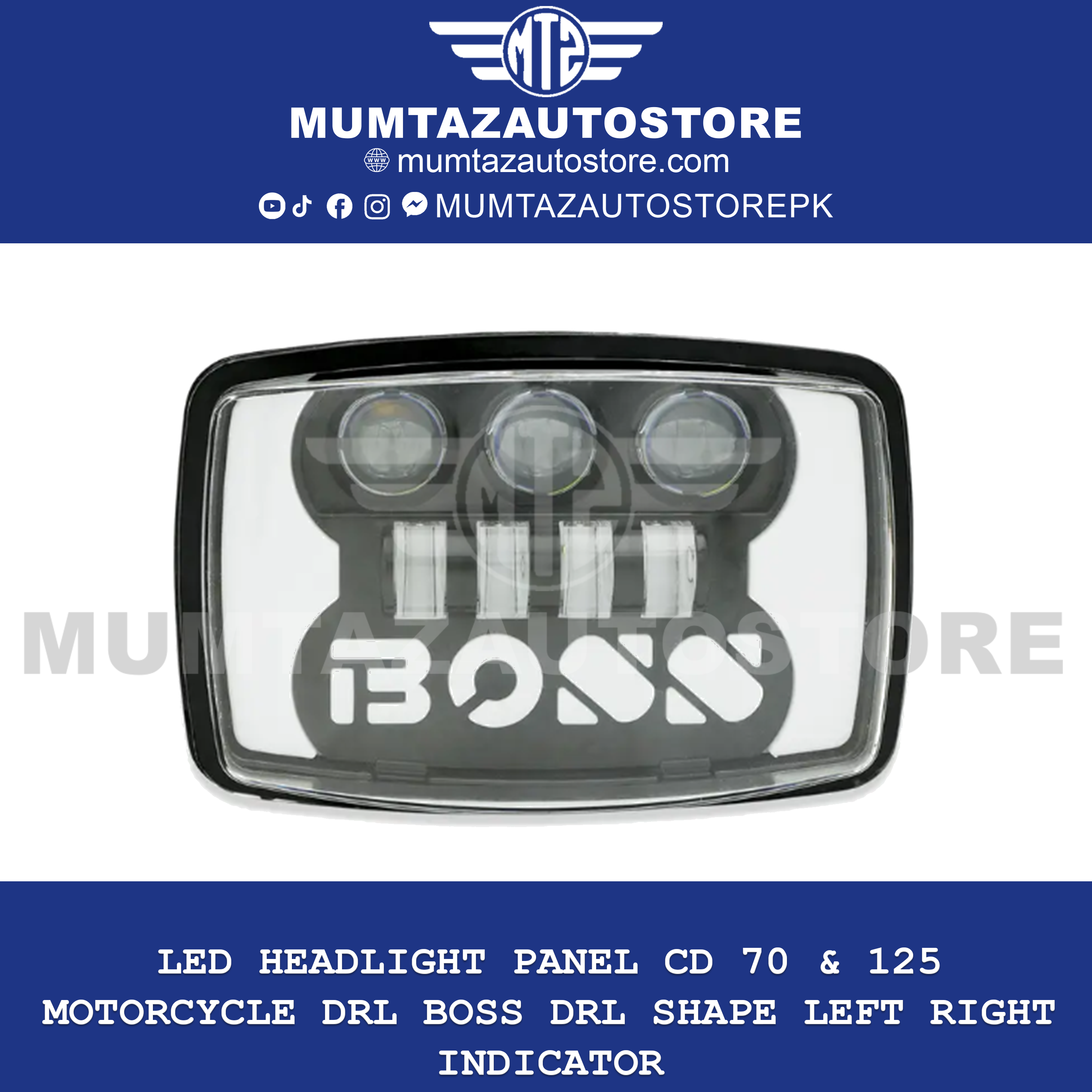 Led HeadLight Panel CD 70 & 125 Motorcycle DRL Boss DRL Shape Left Right Indicator