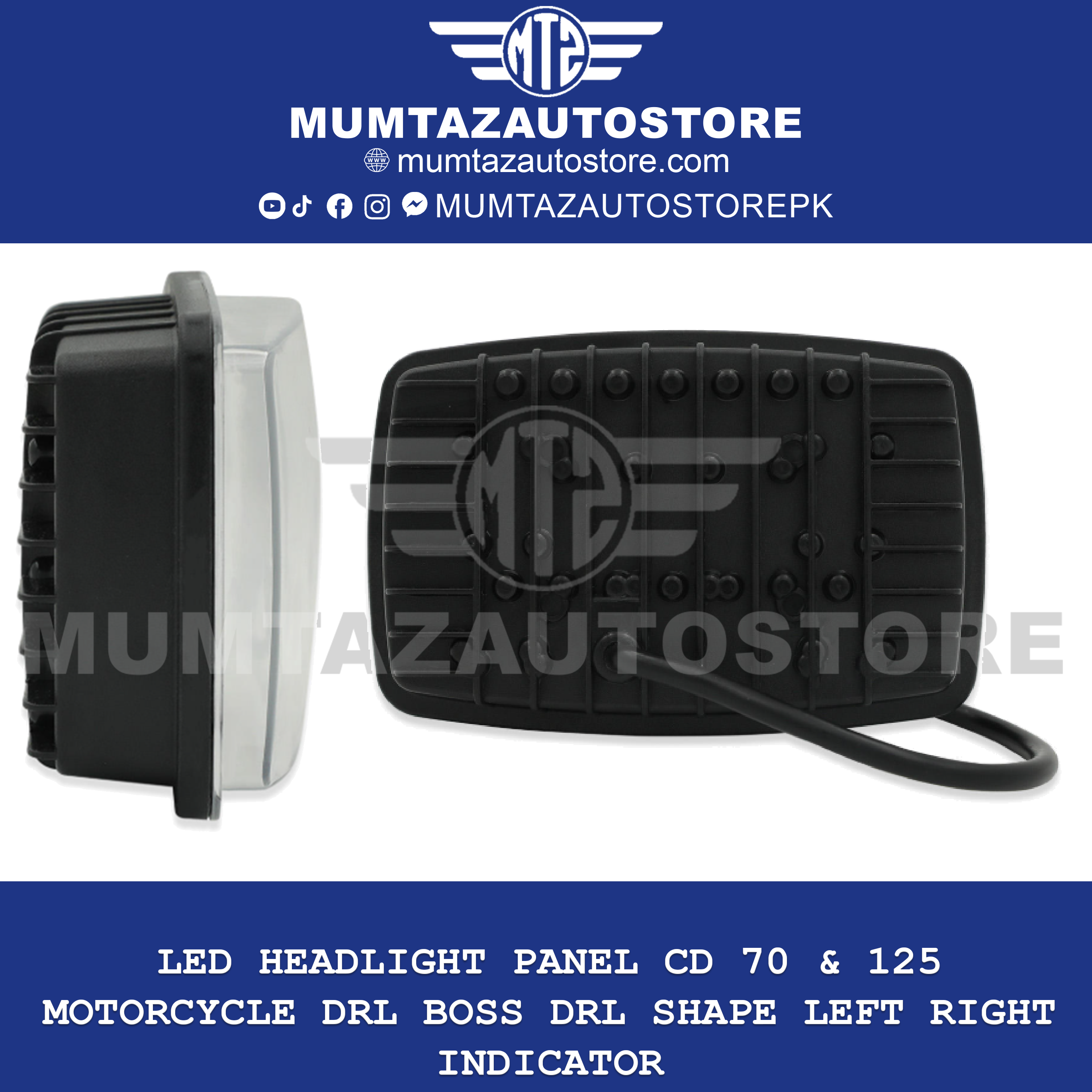 Led HeadLight Panel CD 70 & 125 Motorcycle DRL Boss DRL Shape Left Right Indicator