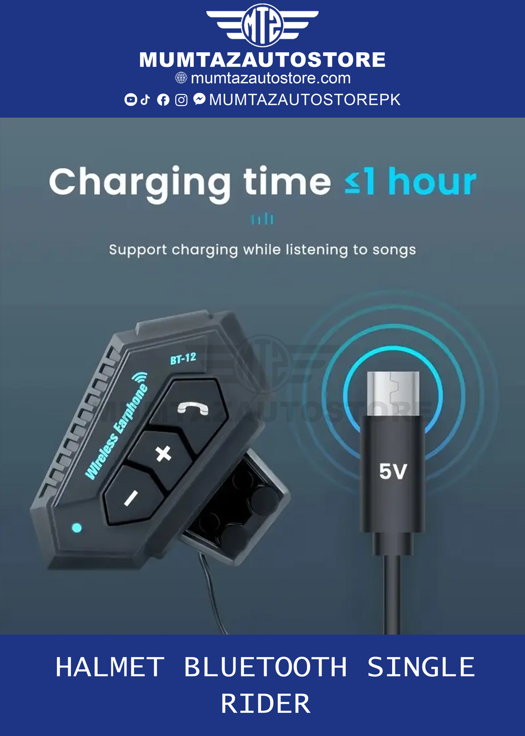 Halmet Bluetooth single Rider