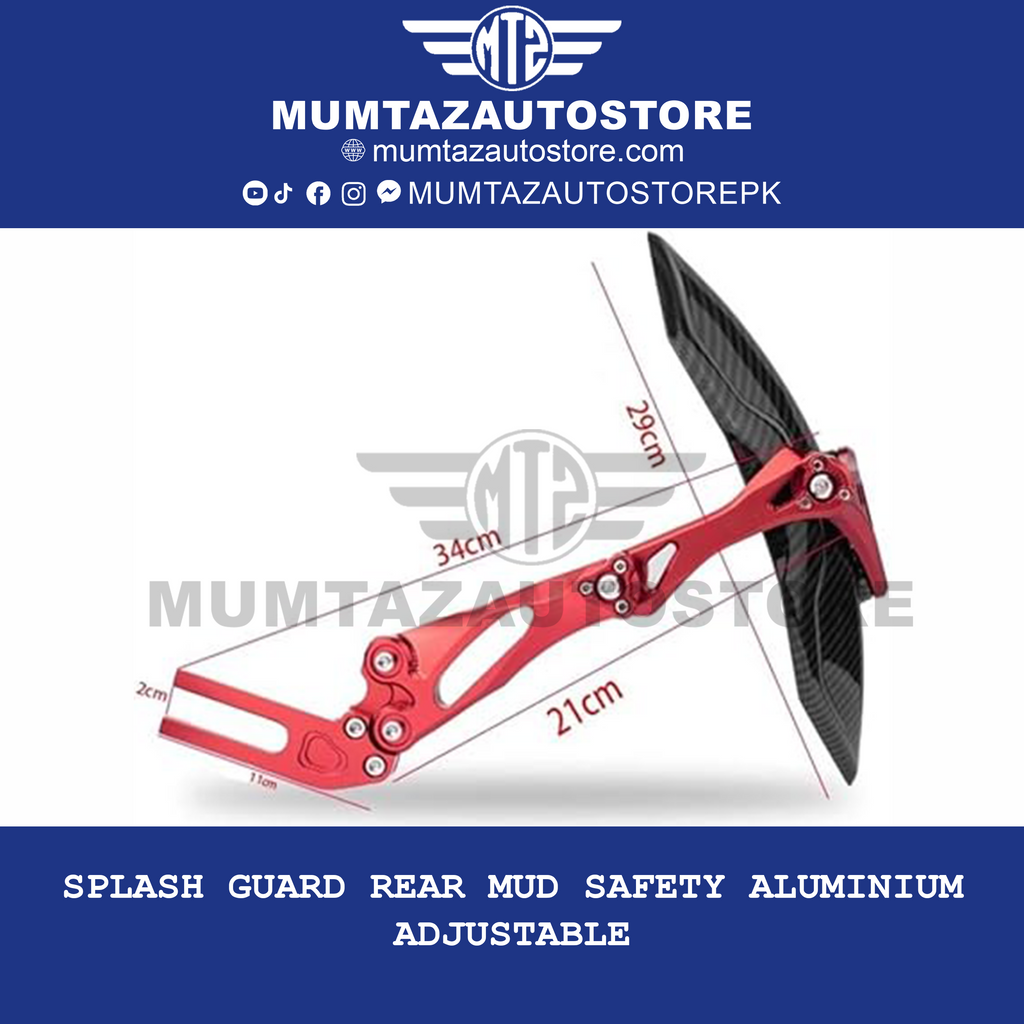 Splash Guard Rear Mud Safety Aluminium Adjustable