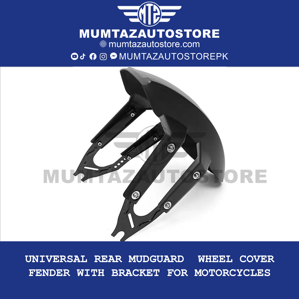 Universal Rear Mudguard / Wheel Cover Fender with Bracket for Motorcycles