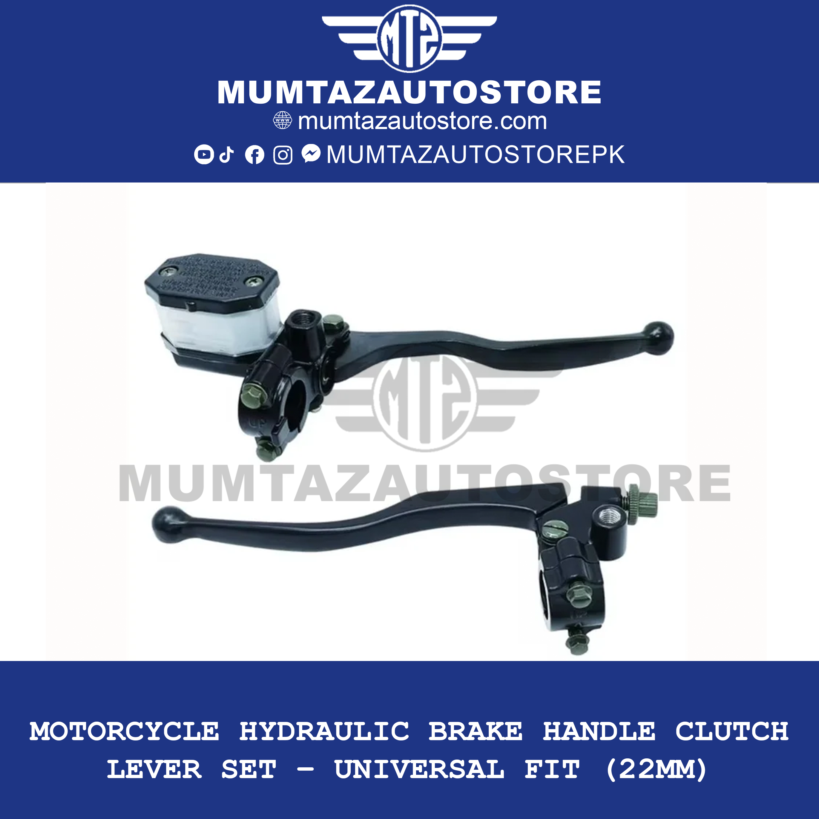 Motorcycle Hydraulic Brake Handle Clutch Lever Set – Universal Fit (22mm)