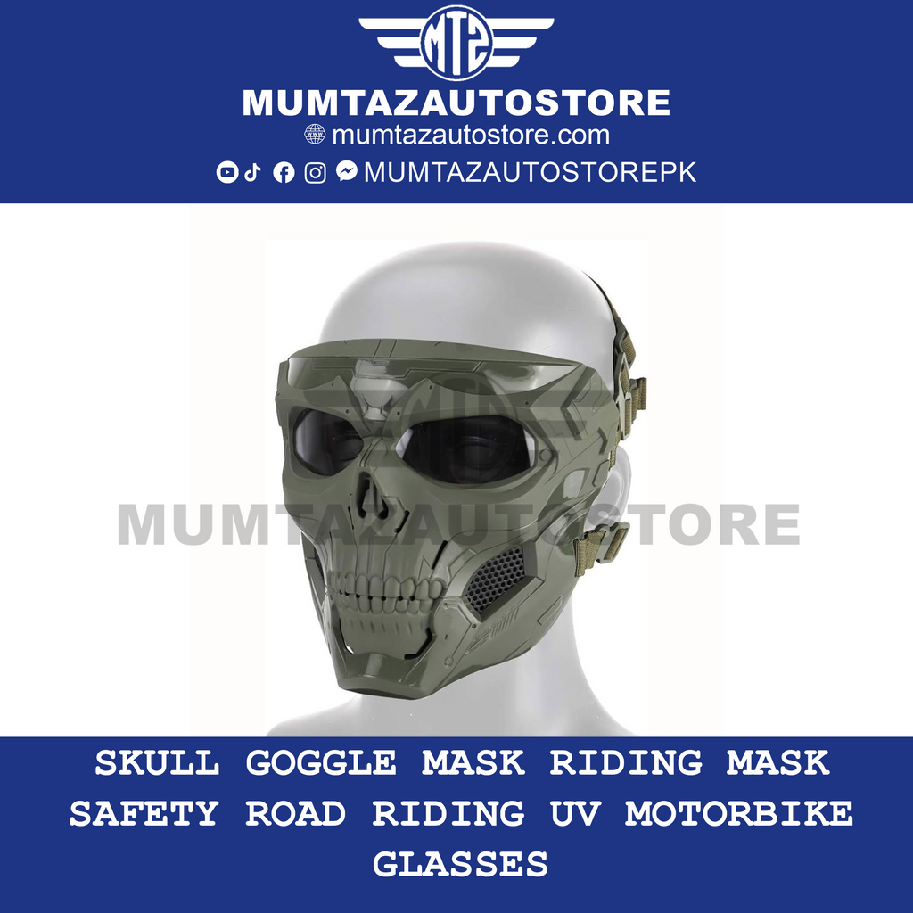 Outamateur Skull Goggle Mask Riding Mask Safety Road Riding UV Motorbike Glasses