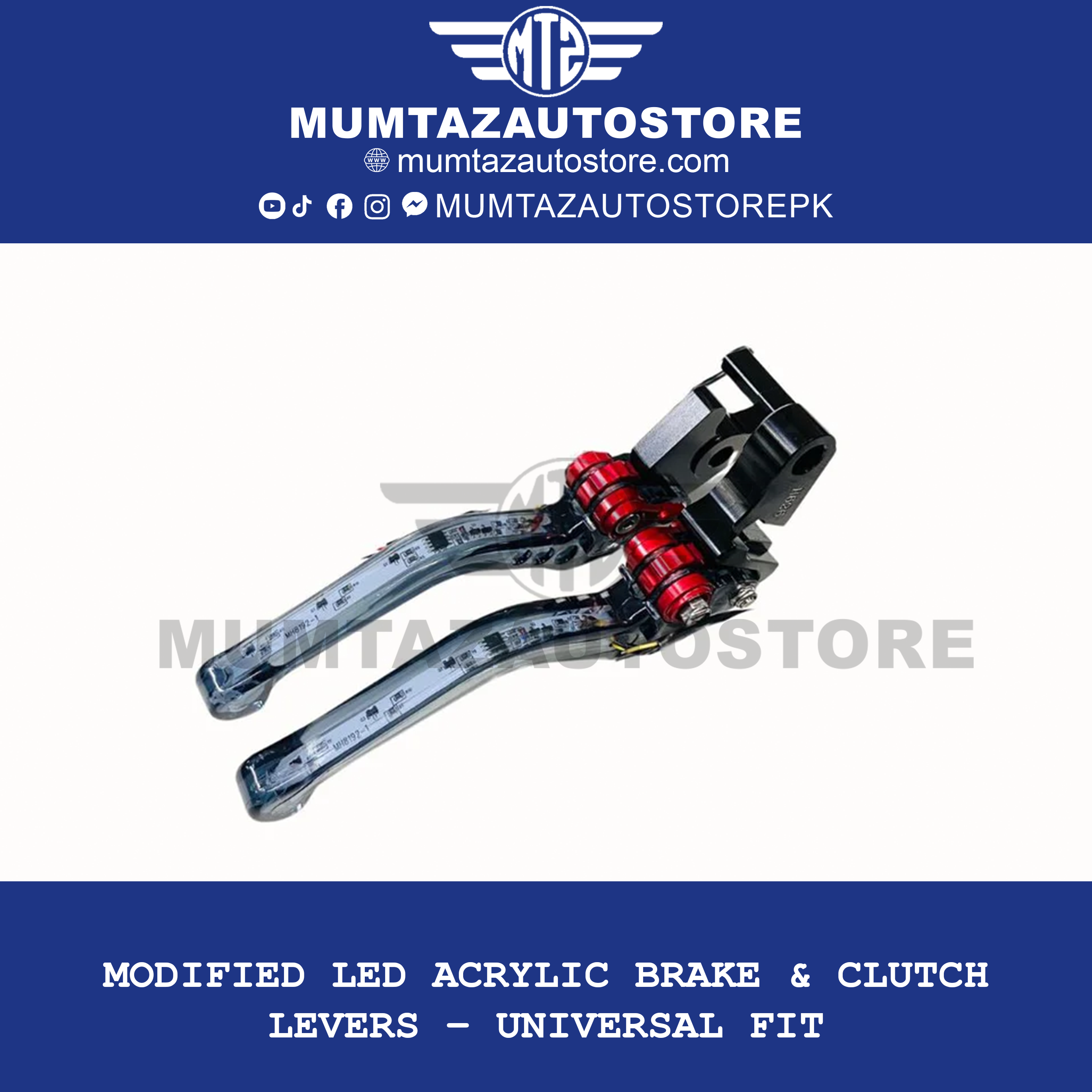 Modified LED Acrylic Brake & Clutch Levers – Universal Fit