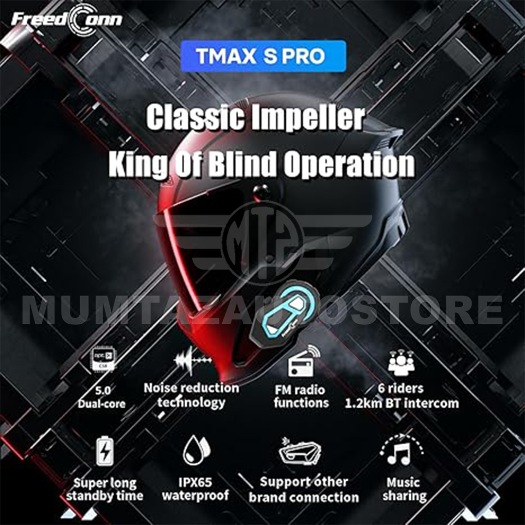 FreedConn T-MAX S Pro Motorcycle Bluetooth Headset  Communication Systems
