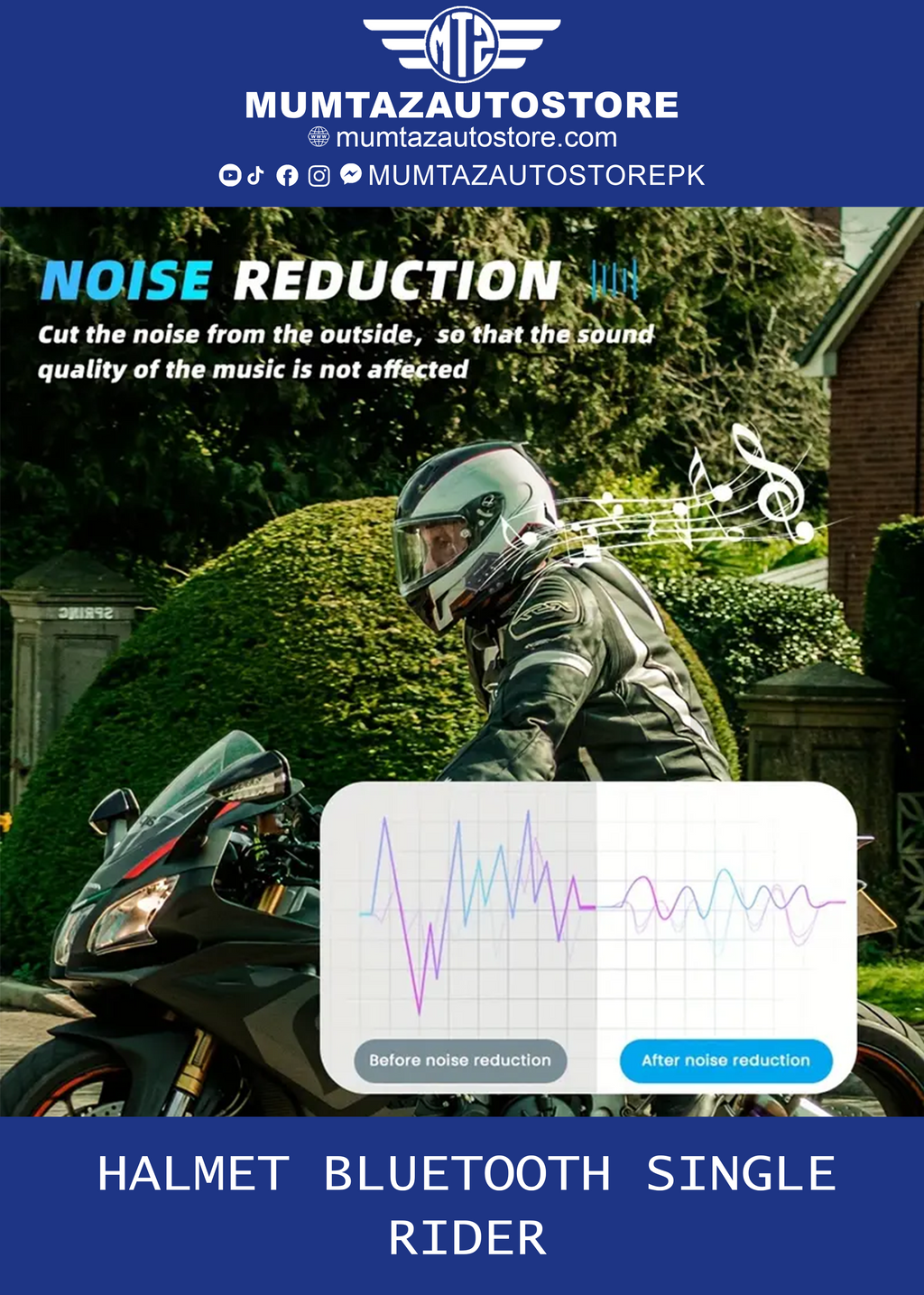 Halmet Bluetooth single Rider