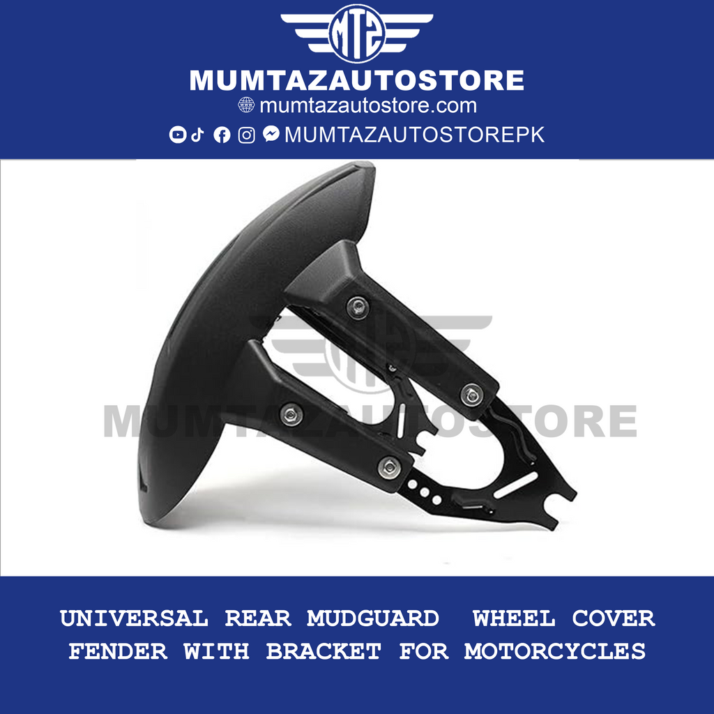 Universal Rear Mudguard / Wheel Cover Fender with Bracket for Motorcycles