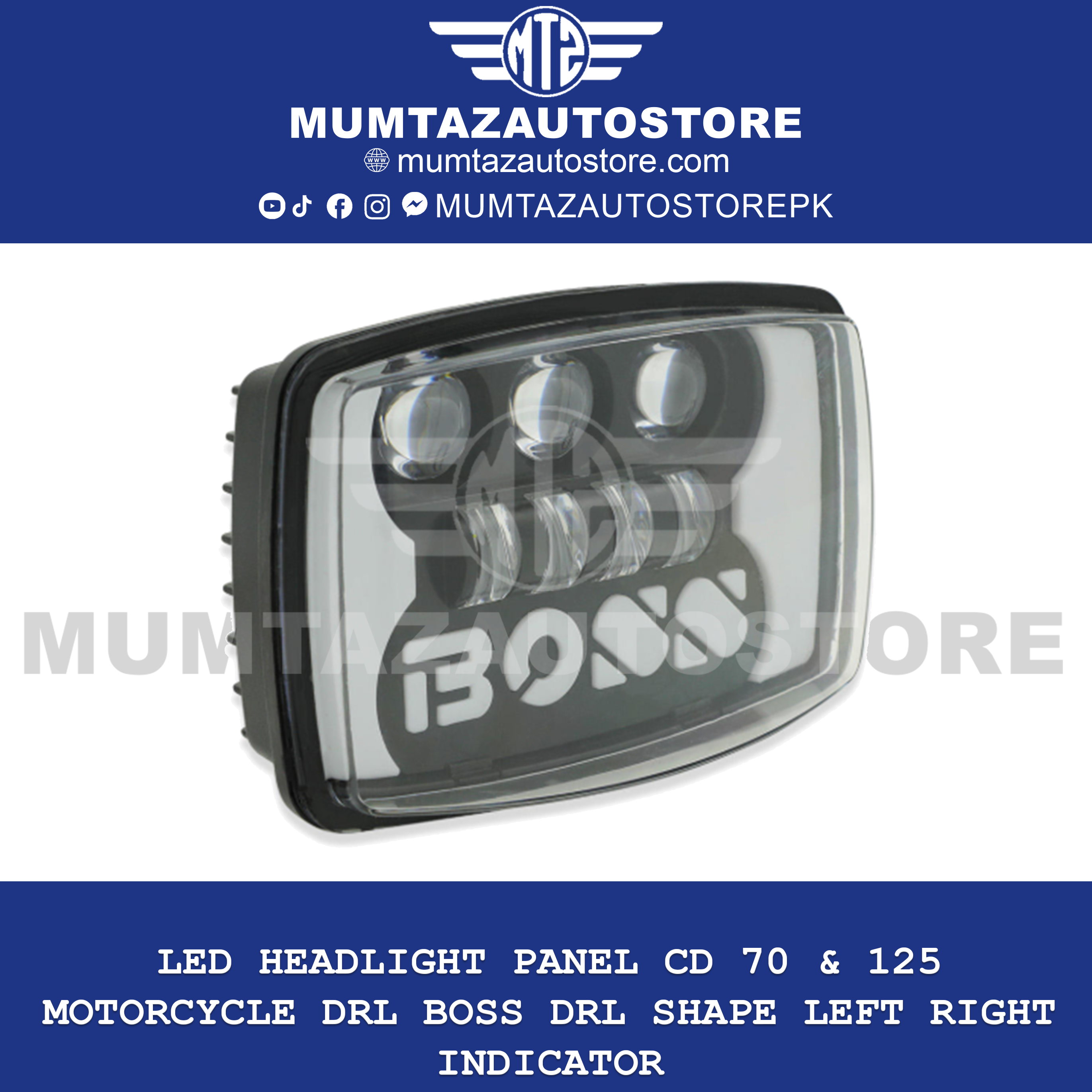 Led HeadLight Panel CD 70 & 125 Motorcycle DRL Boss DRL Shape Left Right Indicator