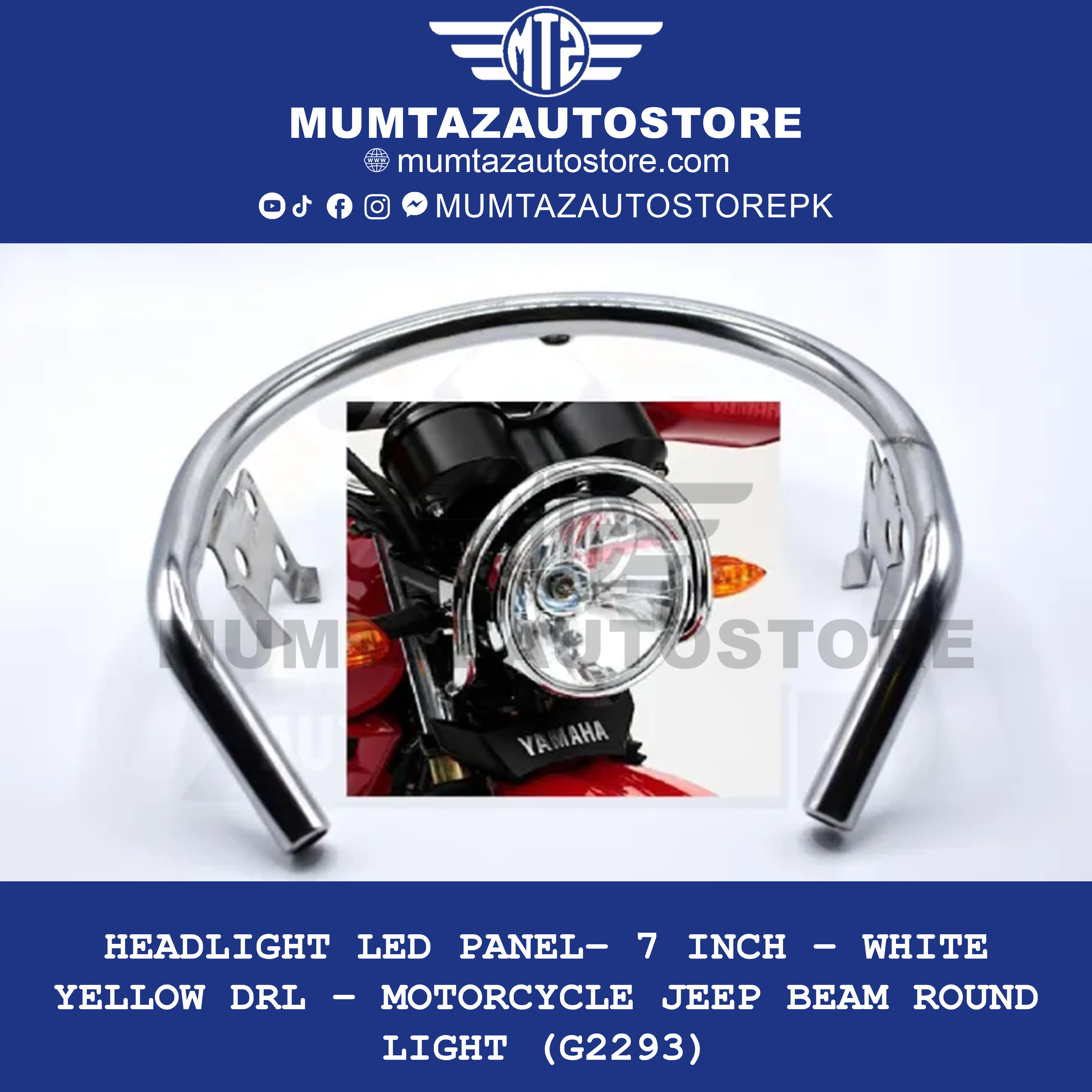 Headlight Ring Guard – Yamaha YBR G – YBZ – Suzuki GS 150 SE