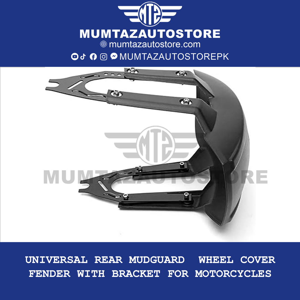 Universal Rear Mudguard / Wheel Cover Fender with Bracket for Motorcycles