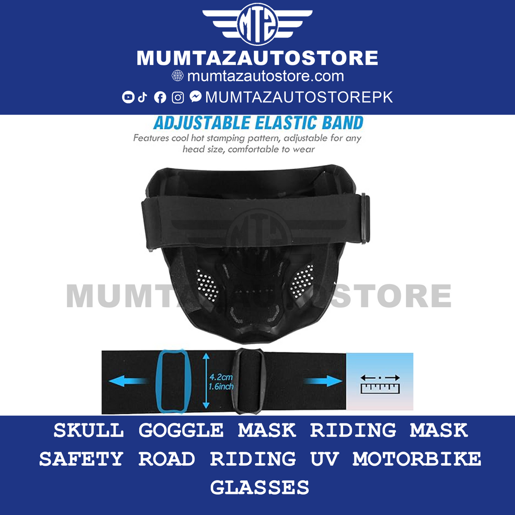 Outamateur Skull Goggle Mask Riding Mask Safety Road Riding UV Motorbike Glasses