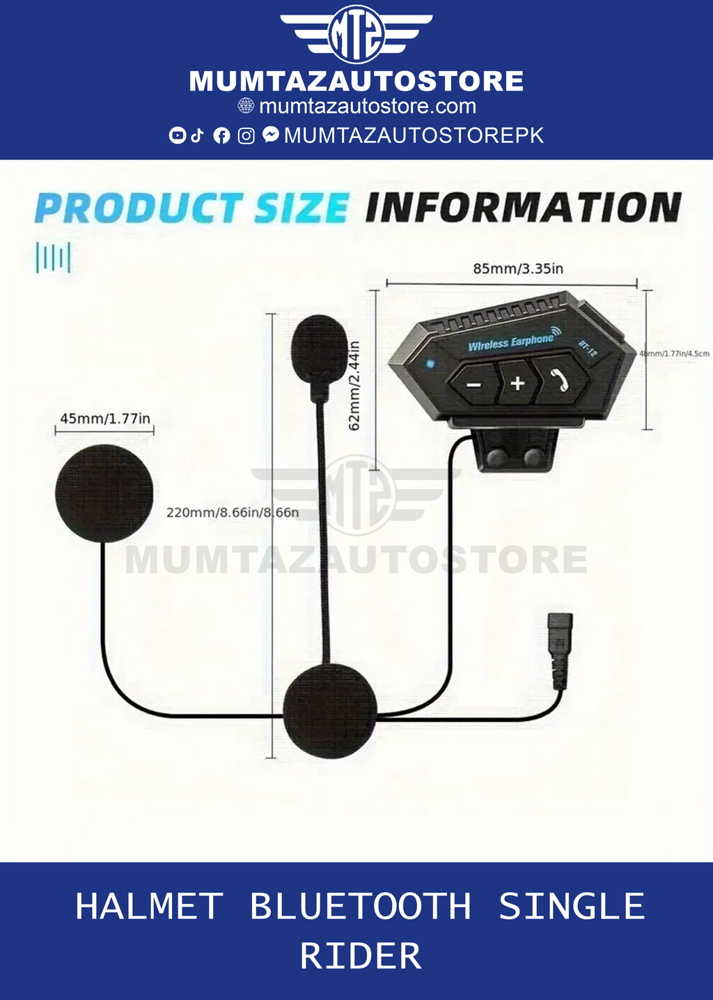 Halmet Bluetooth single Rider