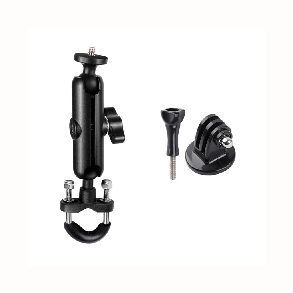 9cm Connecting Rod 20mm Ball Head Motorcycle Handlebar Fixed Mount Holder with Tripod Adapter & Screw for Action Cameras