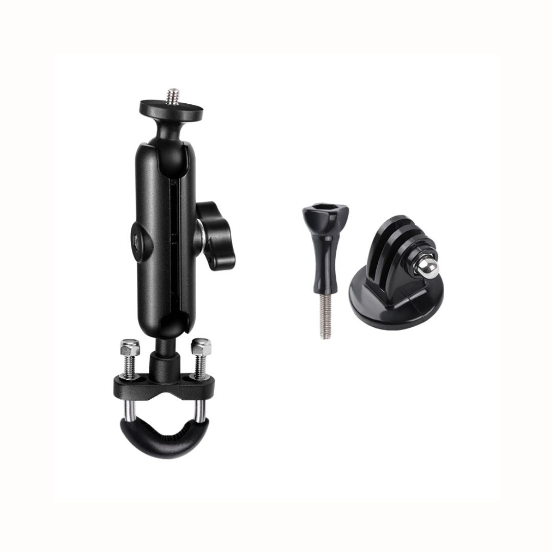 9cm Connecting Rod 20mm Ball Head Motorcycle Handlebar Fixed Mount Holder with Tripod Adapter & Screw for Action Cameras