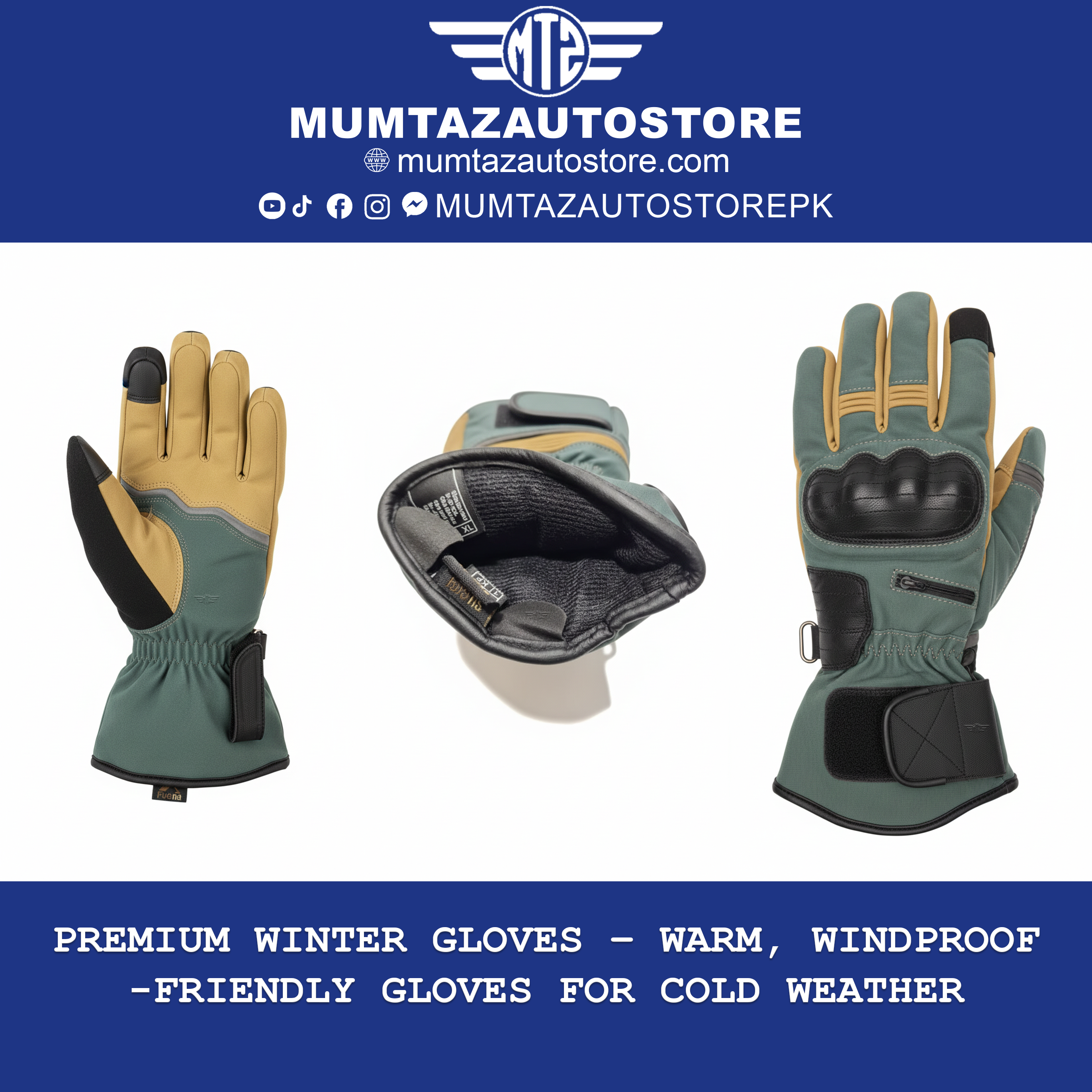 Premium Winter Gloves – Warm, Windproof & Touchscreen-Friendly Gloves for Cold Weather