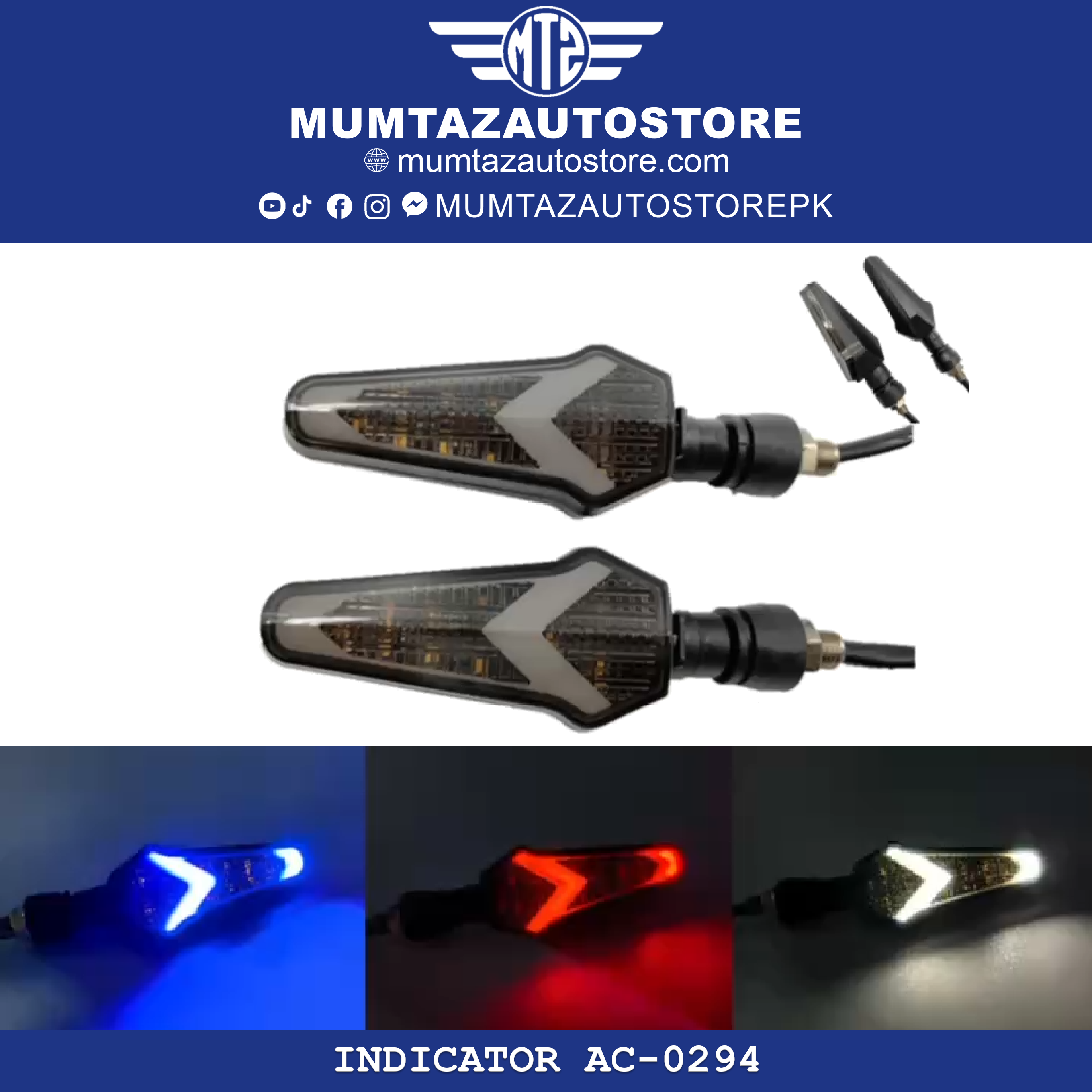 Motorcycle Indicator Running Light LED Turn Signal DRL Universal Indicator AC-0294