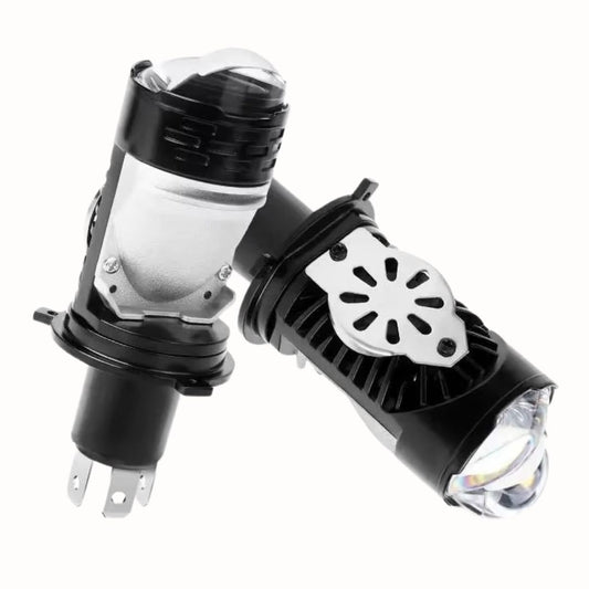 F50 LED H4 Projector Headlight Bulb – 12V Hi/Lo Beam | 6000K White | Plug & Play (2pcs)