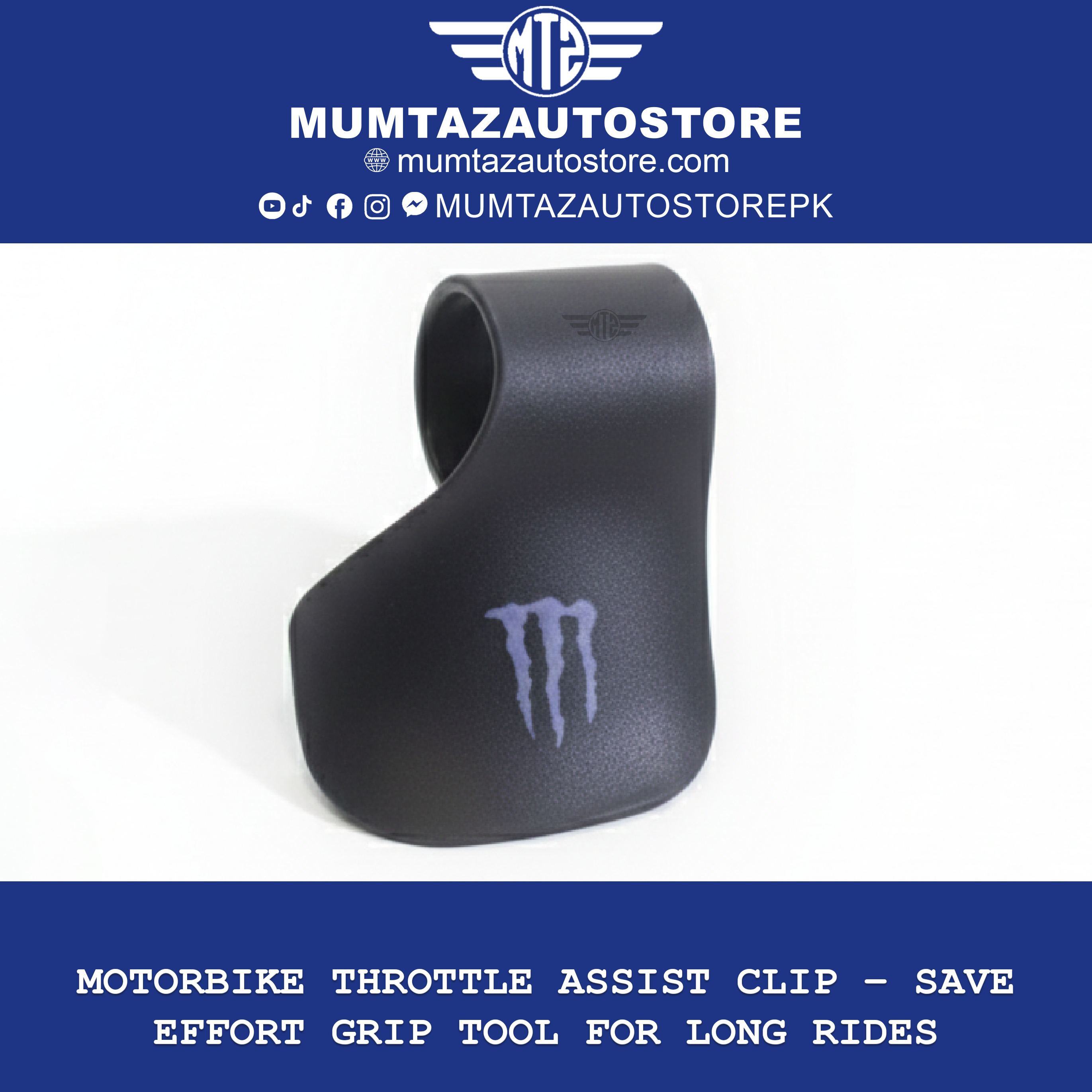 Motorbike Throttle Assist Clip – Save Effort Grip Tool for Long Rides
