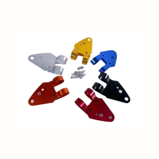 Headlight Bracket with Bolts – Universal Motorcycle Mount – Gold / Black / Silver / Red / Blue