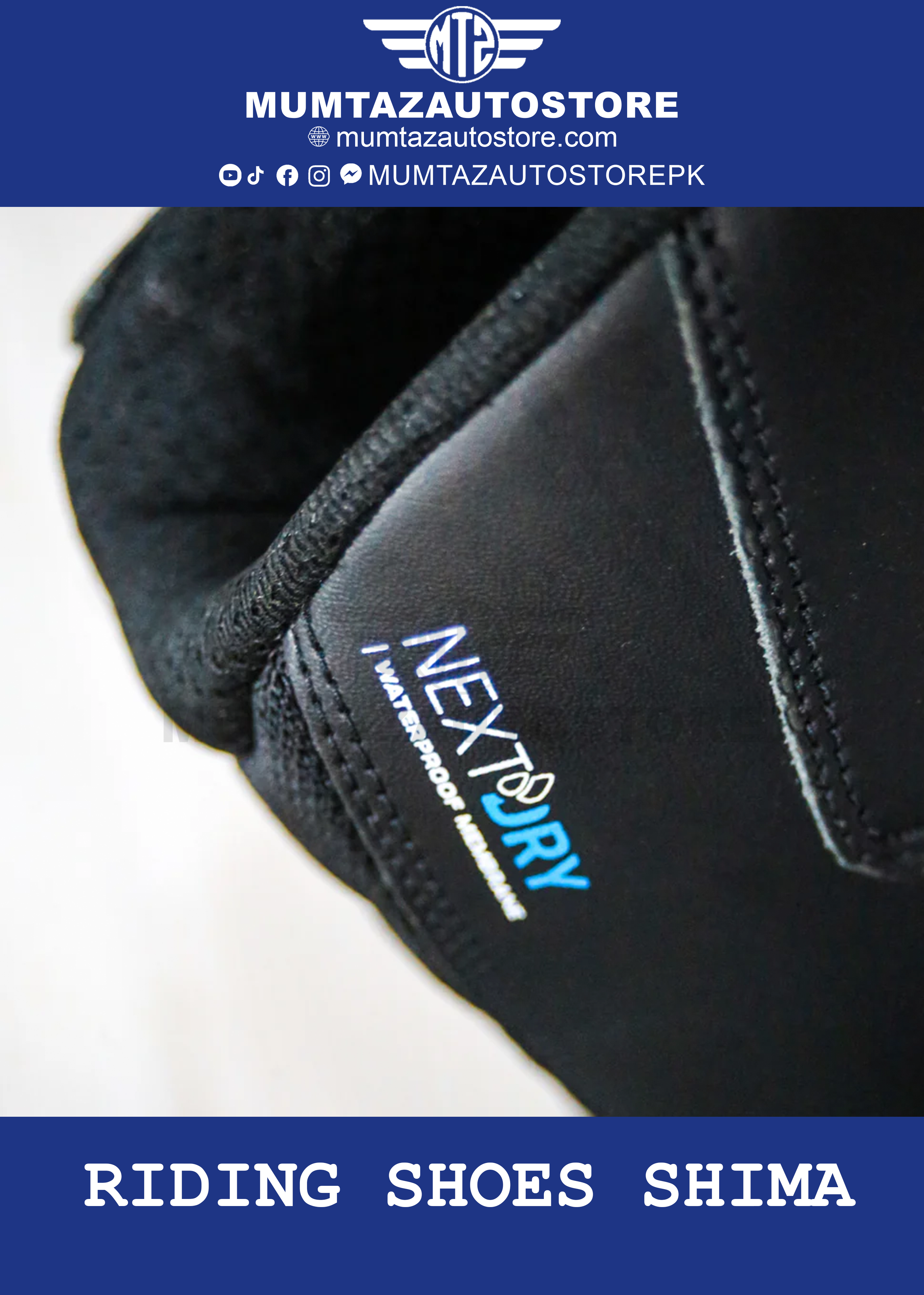 Motorcycle riding shoes by SHIMA with ankle and toe protection