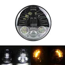 Headlight Panel H23 – 7 Inch – High Low Beam – White DRL Yellow Blinkers Turn Signals – Motorcycle (G1467)