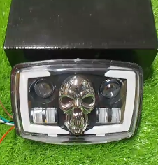 Led HeadLight Panel CD 70 & 125 Motorcycle DRL Skull Shape Left Right Indicator
