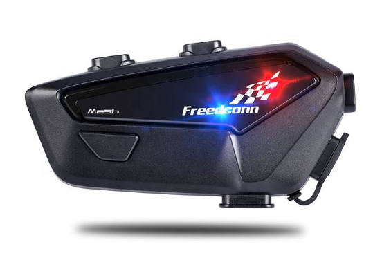 FreedConn FX Pro Helmet Bluetooth – High Quality Bass Sound – Mesh Intercom 6 Riders – AI Powered