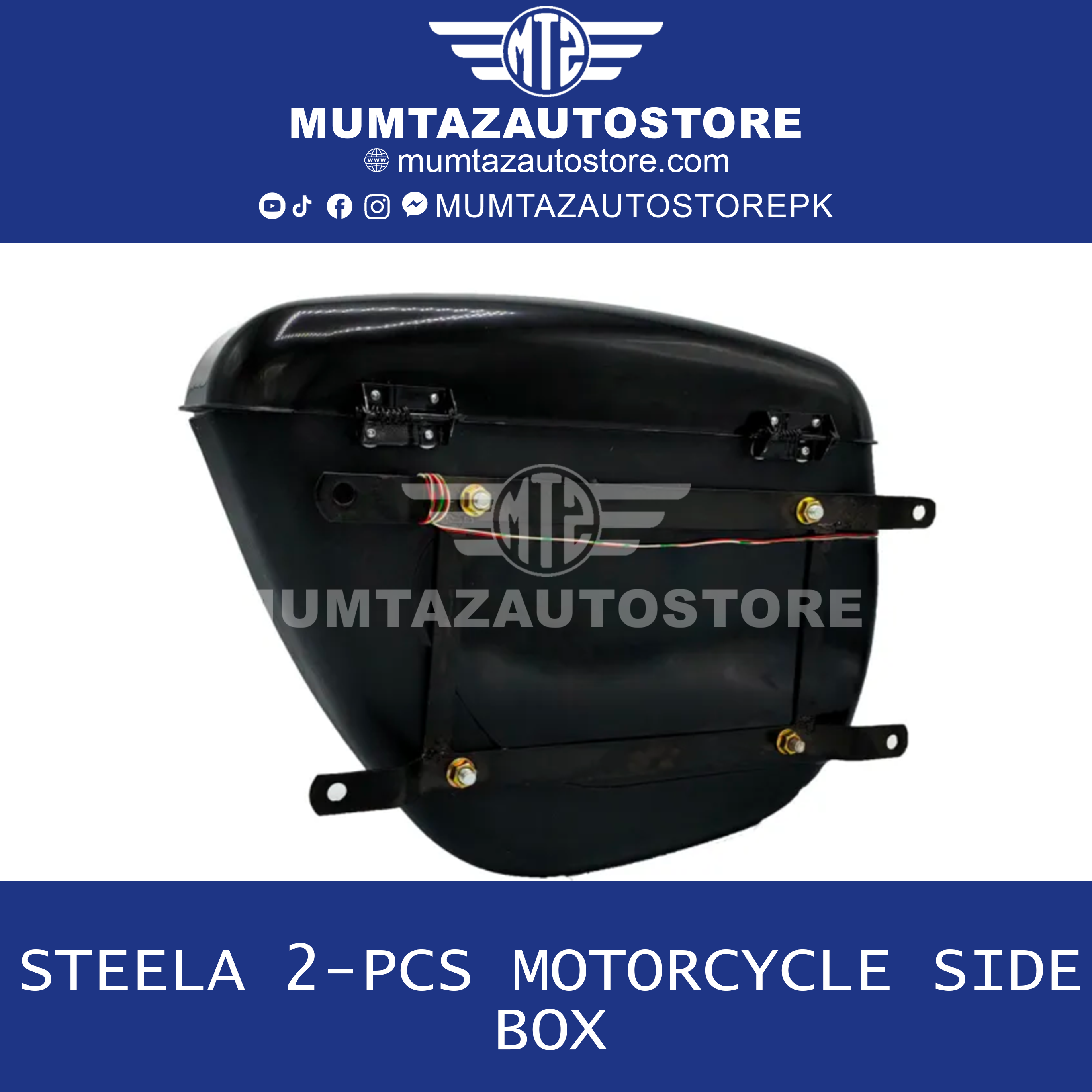 STEELA 2-pcs Motorcycle Side Box " Tourist Box