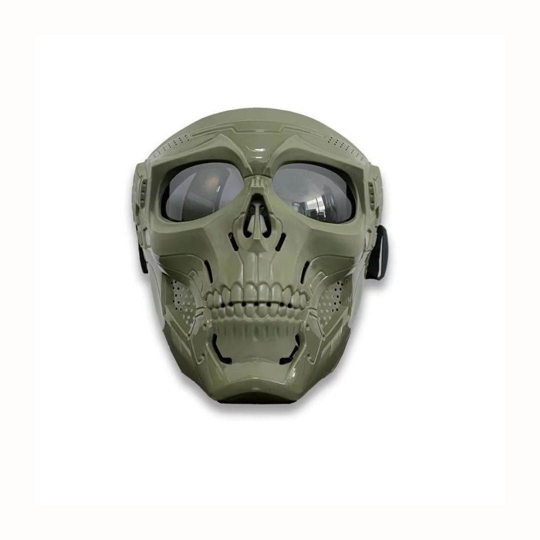 Skull Face Mask with Reinforced Goggles – Windproof Helmet for Outdoor & Tactical Riding