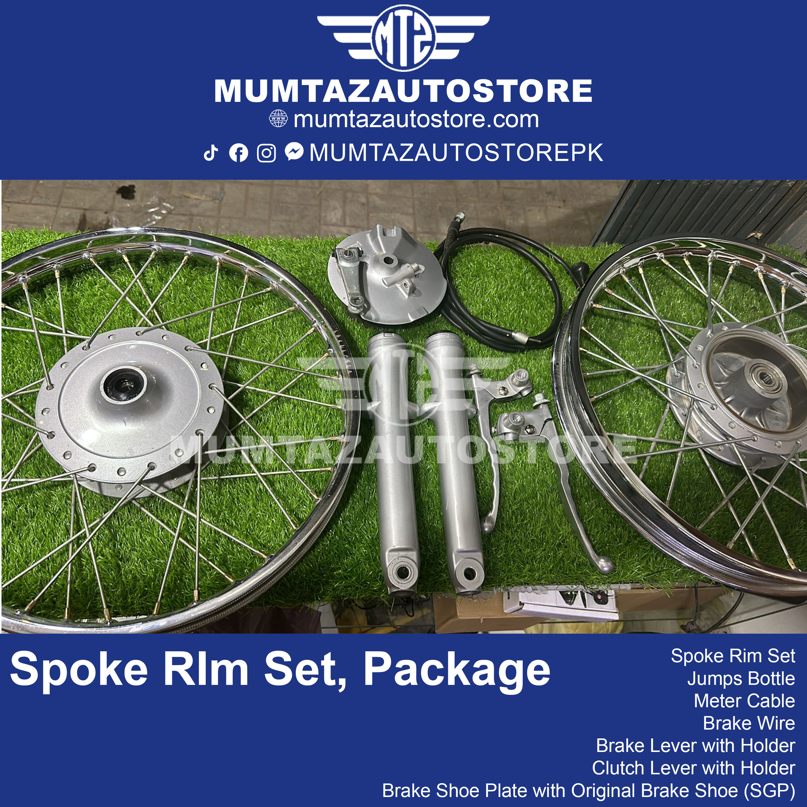 Spoke Rim Set, Jumps Bottle, Meter Cable & More - Slightly Used SGP Original Motorcycle Parts Bundle – 2025