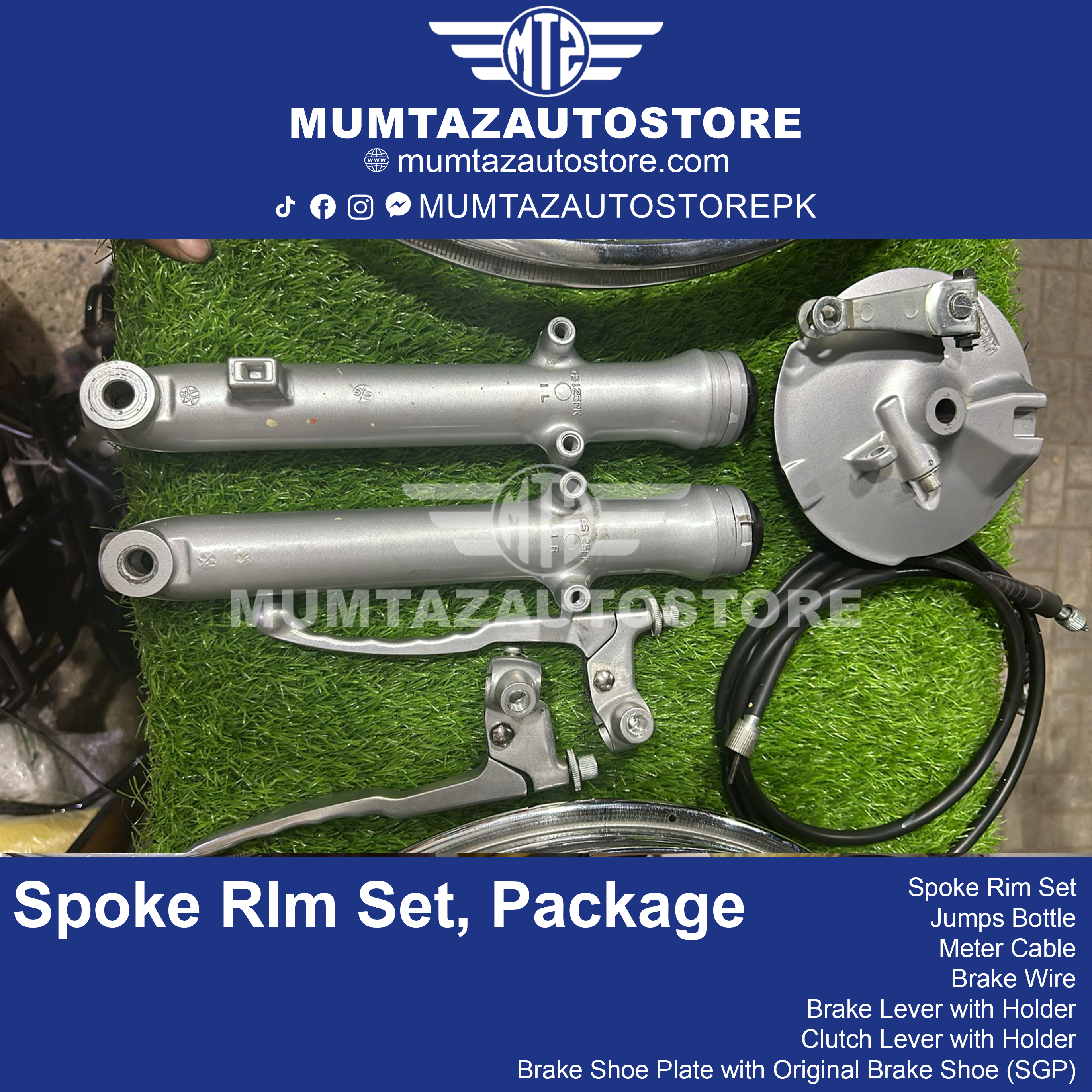 Spoke Rim Set, Jumps Bottle, Meter Cable & More - Slightly Used SGP Original Motorcycle Parts Bundle – 2025