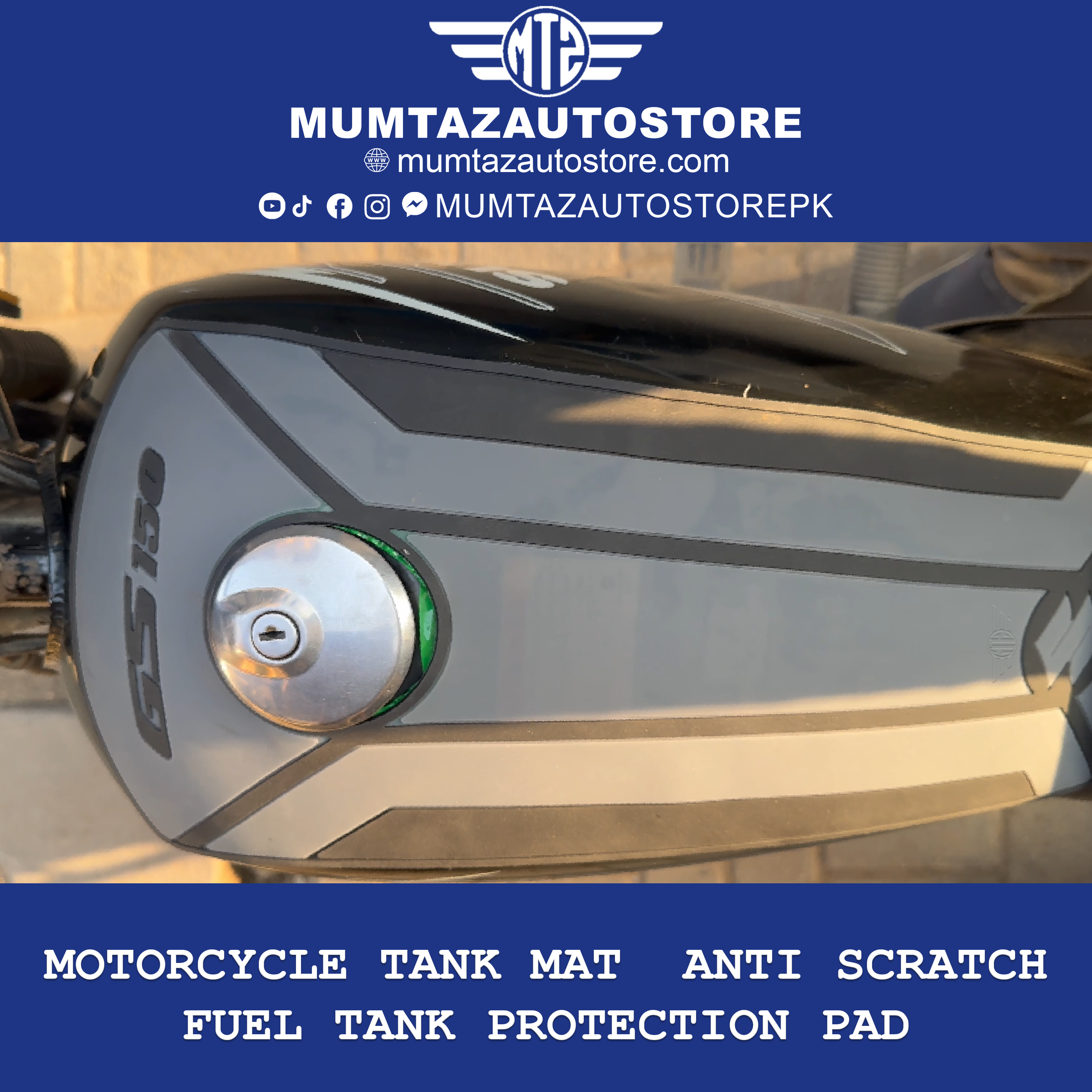 Motorcycle Tank Mat  Anti Scratch Fuel Tank Protection Pad